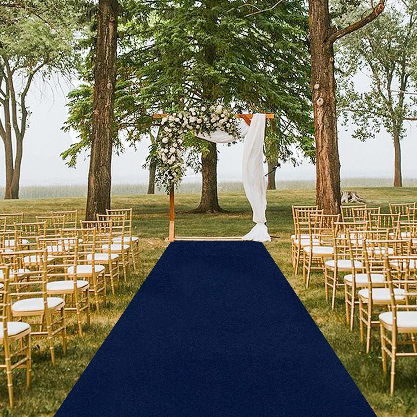 MODFUNS Navy Blue Aisle Runner for Wedding Velvet Aisle Runner Rug 4x30FT Event Carpet Runners Aisle Outdoor Party Runners Rug Aisle Floor Runnered Beach Runway for Celebration Prom Event Carpet