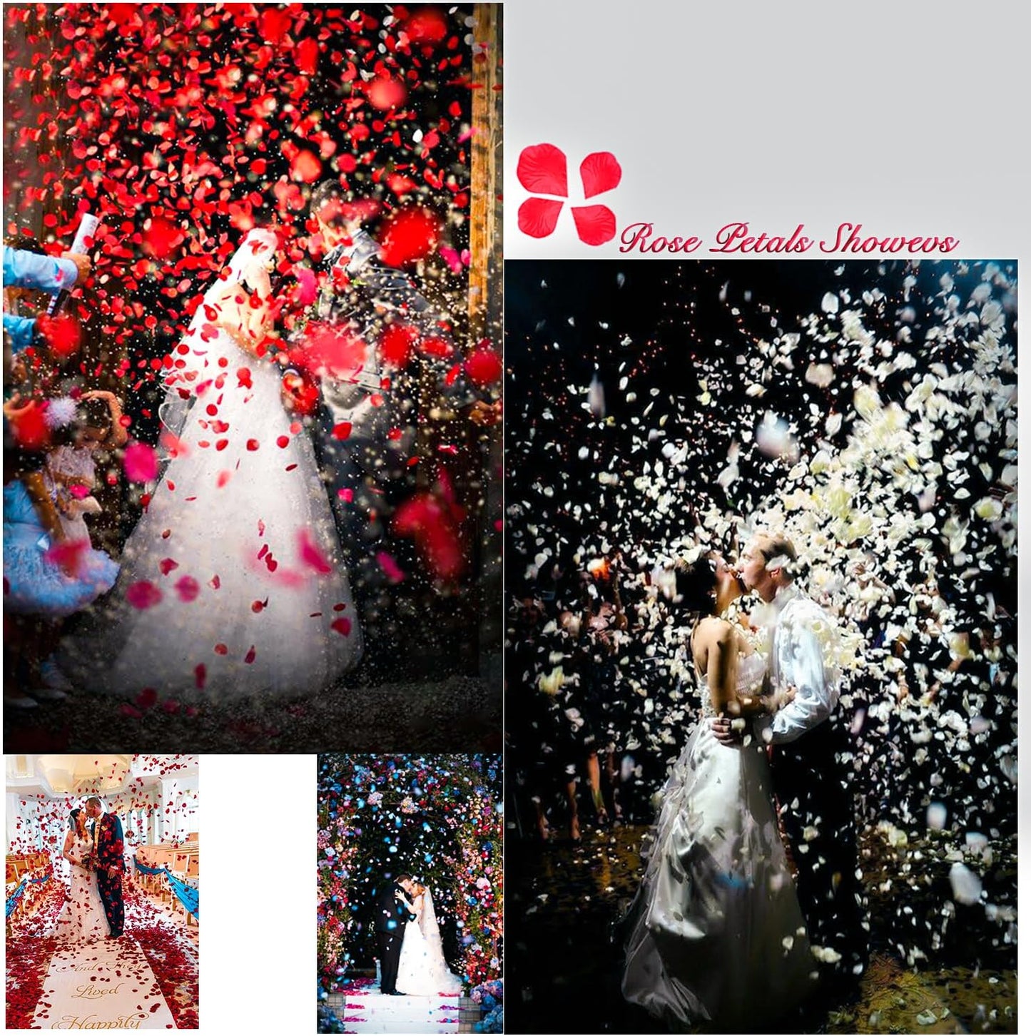 2000 Pcs Silk Red Rose Petals, Artificial Flower Petals for Romantic, Classic Style, Wedding, Proposal, Anniversary Decorations