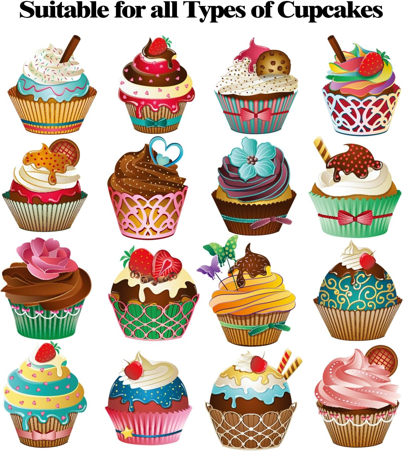 20 PCS 6.5 x 6.5 x 4 inch Paper, Cupcake Boxes with Inserts and Window Hold 4 Cupcakes, Bakery Boxes For Cupcakes Carrier, Cupcake Containers (Pink - 4 Holes)