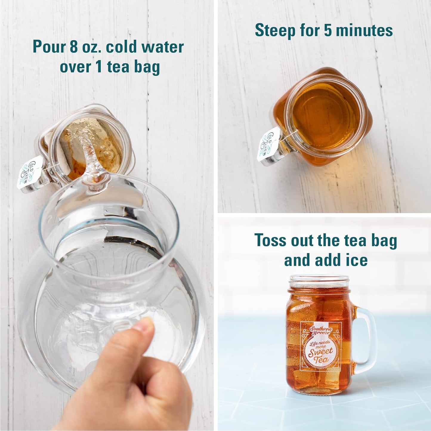 Southern Breeze Cold Brew Sweet Tea BUILD YOUR OWN BUNDLE Choose four or More Flavors Iced Tea with Black Tea 20 Tea Bags (Minimum 4 Selections & Maximum 12 Selections)