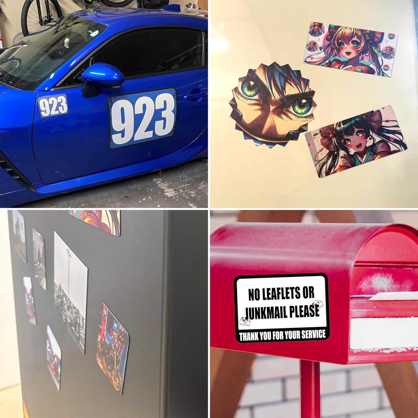 KETABAO – 13" Customize Your Custom Refrigerator and Car Square Magnets - Personalized Decorative Magnetic Frames