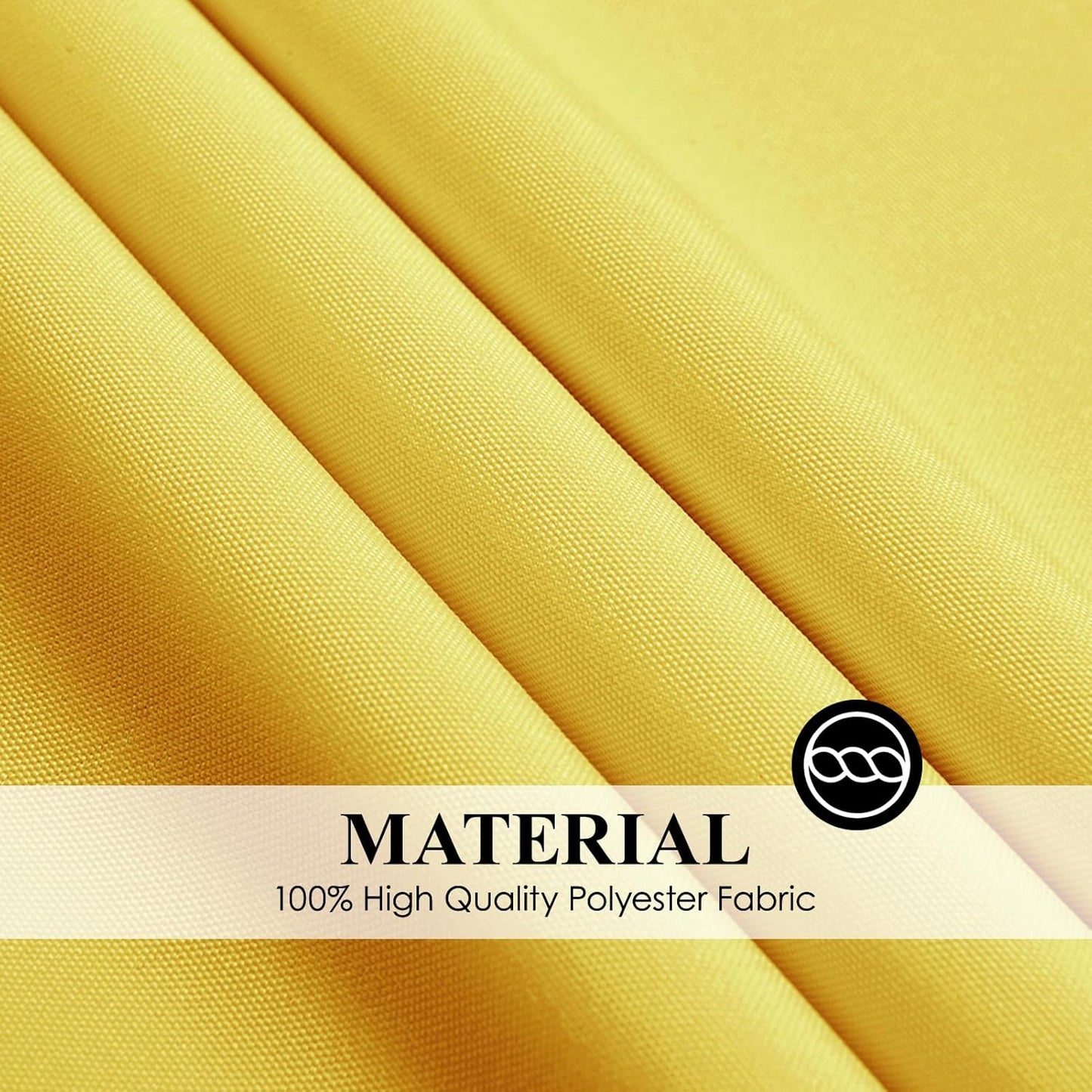 Round Tablecloth 6 Pack 90 Inch Yellow Tablecloths Washable Decorative Linen Polyester Table Clothes Cover for Dining Table Banquets Buffet Parties and Wedding