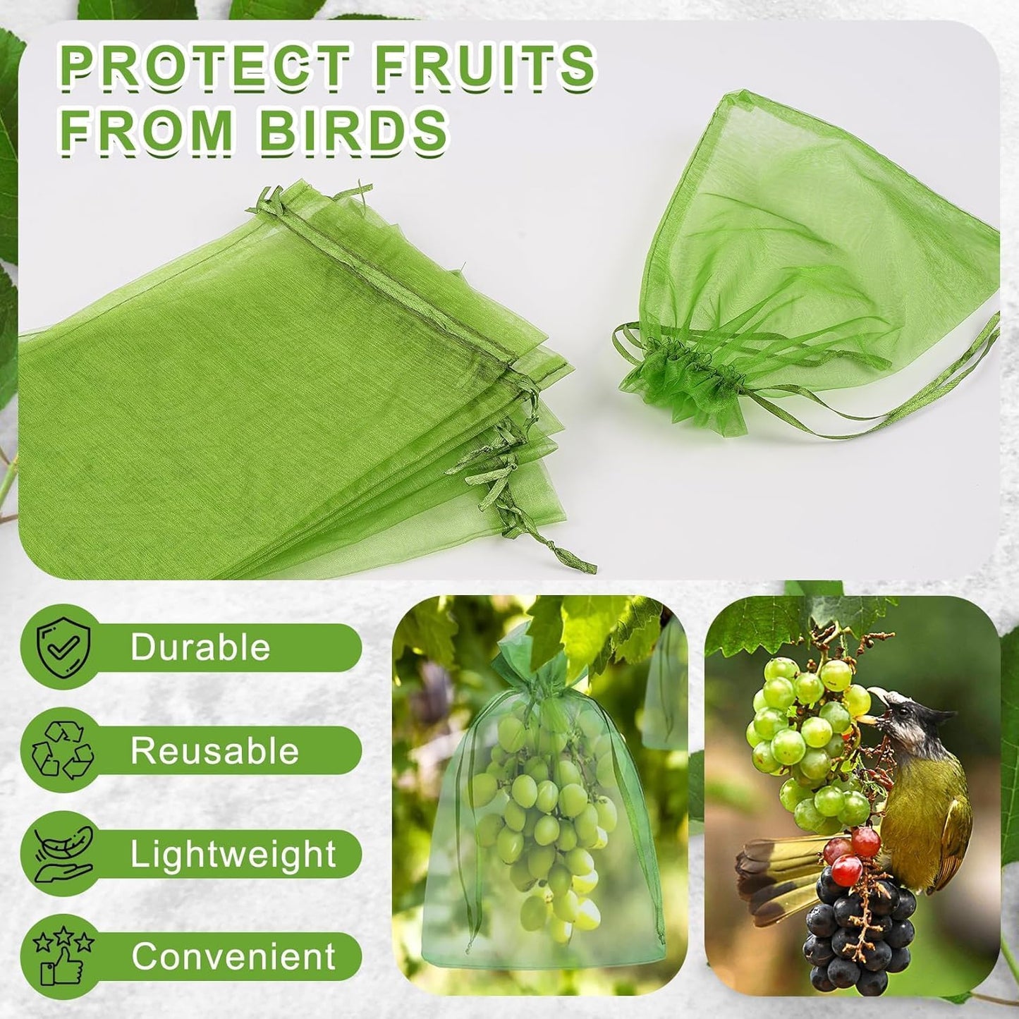 ANZNKU 100 Pack Organza Bags 6x9 Inch, Assorted Colors Mesh Drawstring Bags, Mesh Gift Bag Large Organza Bag for Wedding Party Favor Christmas