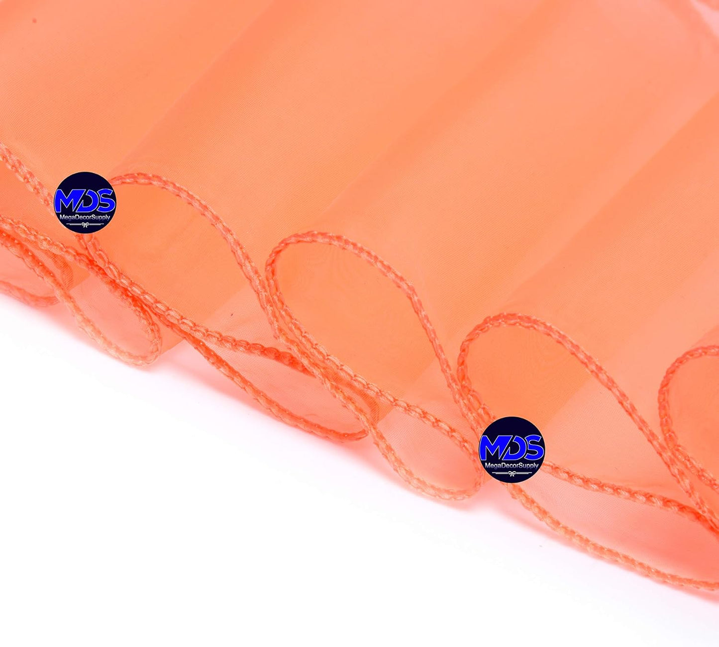 MDS Pack of 250 PCS Organza Chair Sashes Wider Dining Chair Bows Ribbon Tie Back for Wedding Party Birthday Bridal Shower Reception Event Banquet Home Chair Cover Decoration - Light Orange