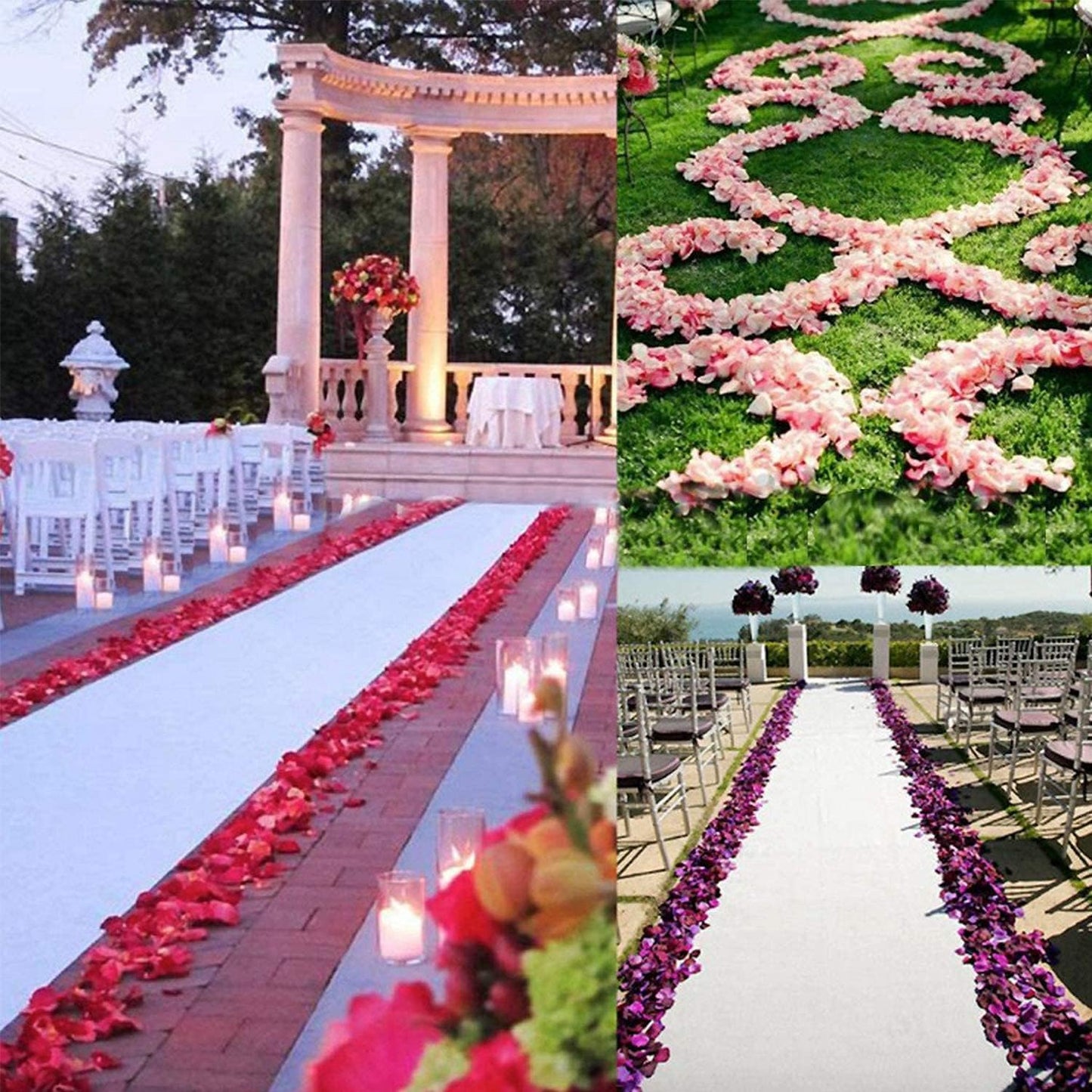 Ocharzy 1000 PCS Silk Flower Rose Petals for Wedding, Romantic Night for Her/Him Set, Artificial Fake Rose Petals for Engagement, Flower Decorations, Valentine's Day, Events, Party Decor