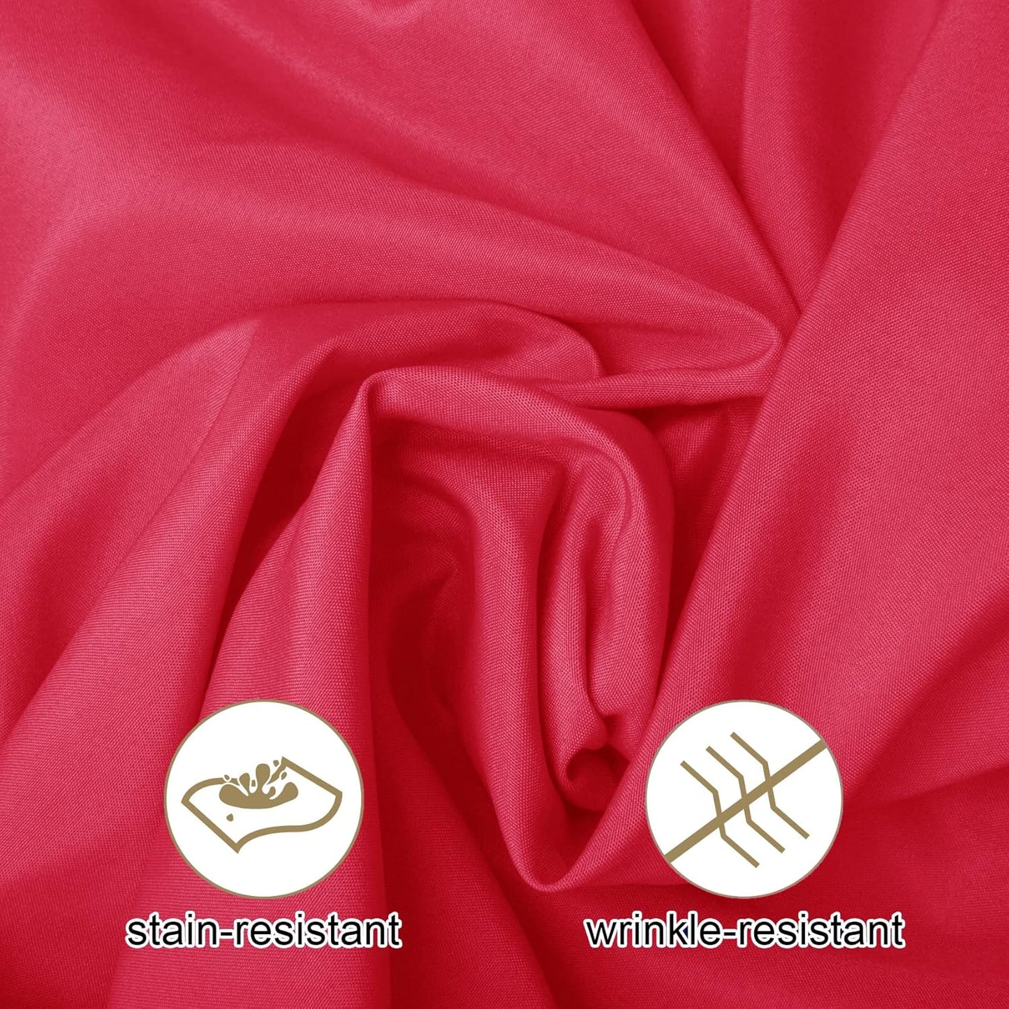 Ascoza 2pack 70 Inch Red Round Tablecloth in Washable Polyester Fabric for Wedding/Banquet/Restaurant/Parties…