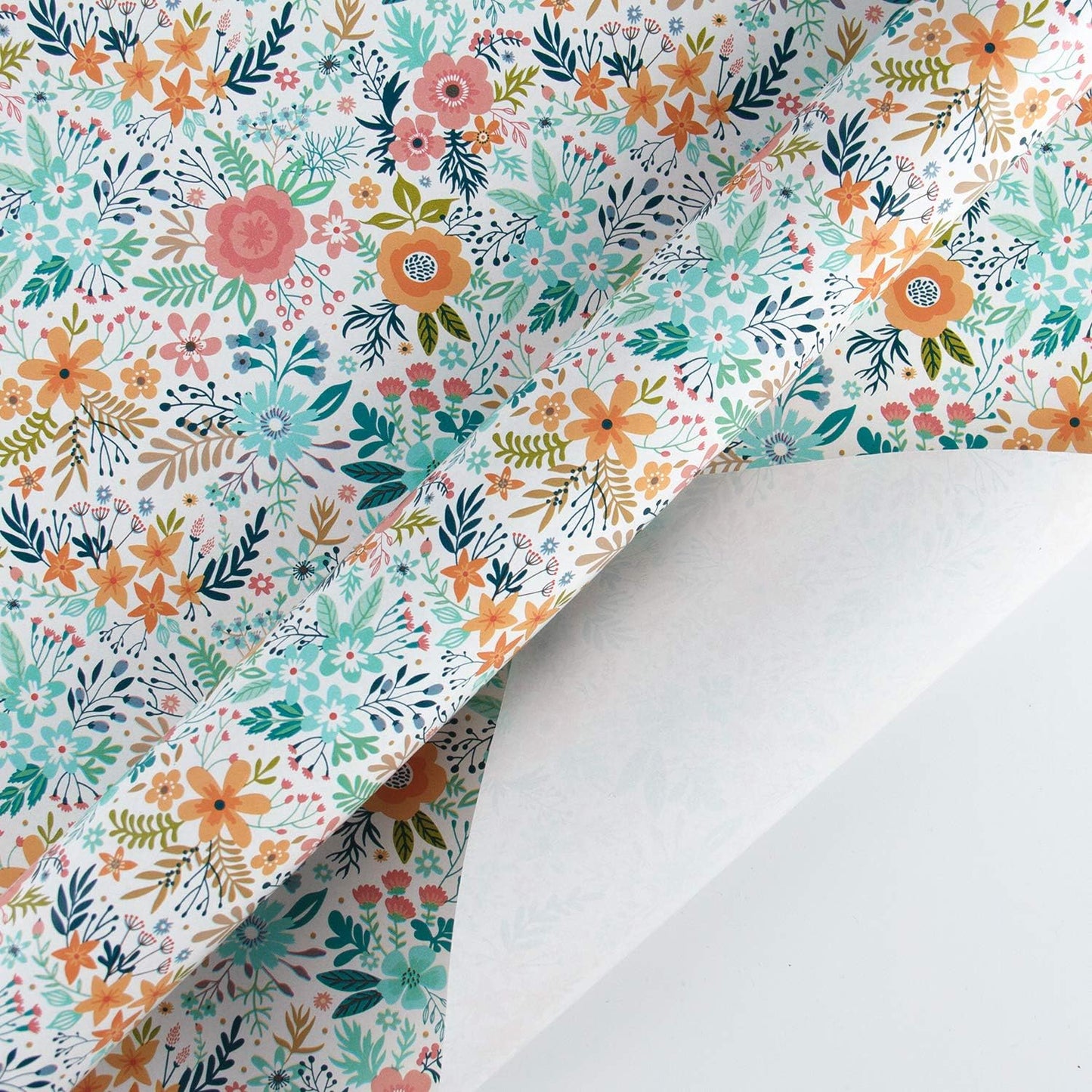 WRAPAHOLIC 30 Inch Jumbo Floral Wrapping Paper - 30 Inch x 33 Feet - Spring Summer Garden Flower Design Perfect for Wedding, Bridal Shower, Birthday, Baby Shower