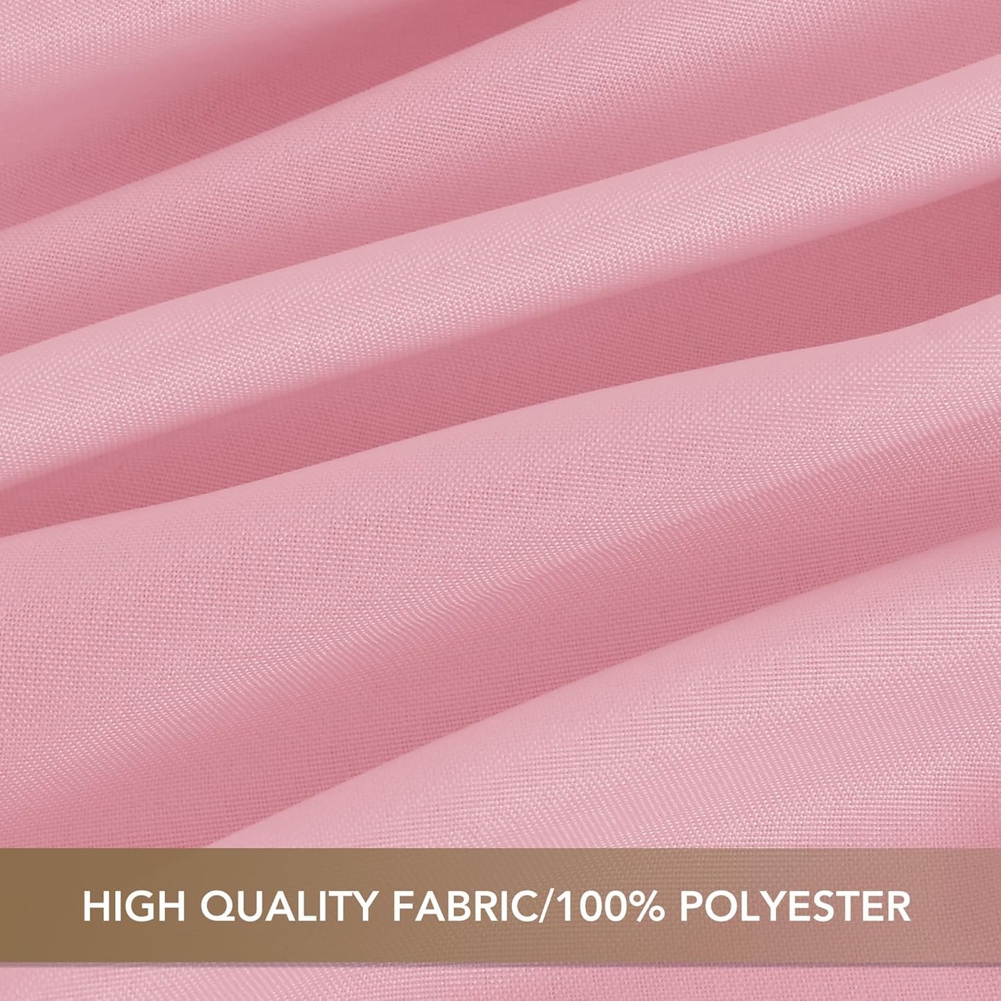sancua Square Tablecloths 85x85 Inch, 2 Pack - Pink Fabric Table Cloth for Square or Round Tables, Washable Polyester Table Cover for Outdoor Party, Birthday, Buffet, Resturant