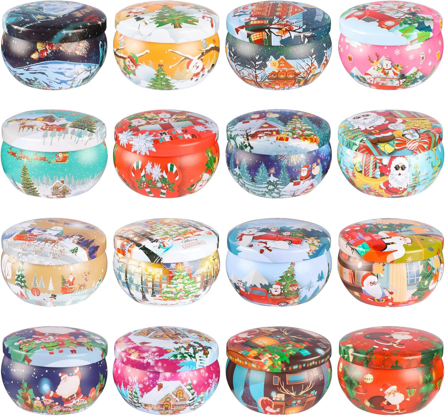 16Pack Christmas Candles Gift Set, Long Lasting Burning Natural Soy Wax 2.5oz Scented Candles with Essential Oils for Home Scented,