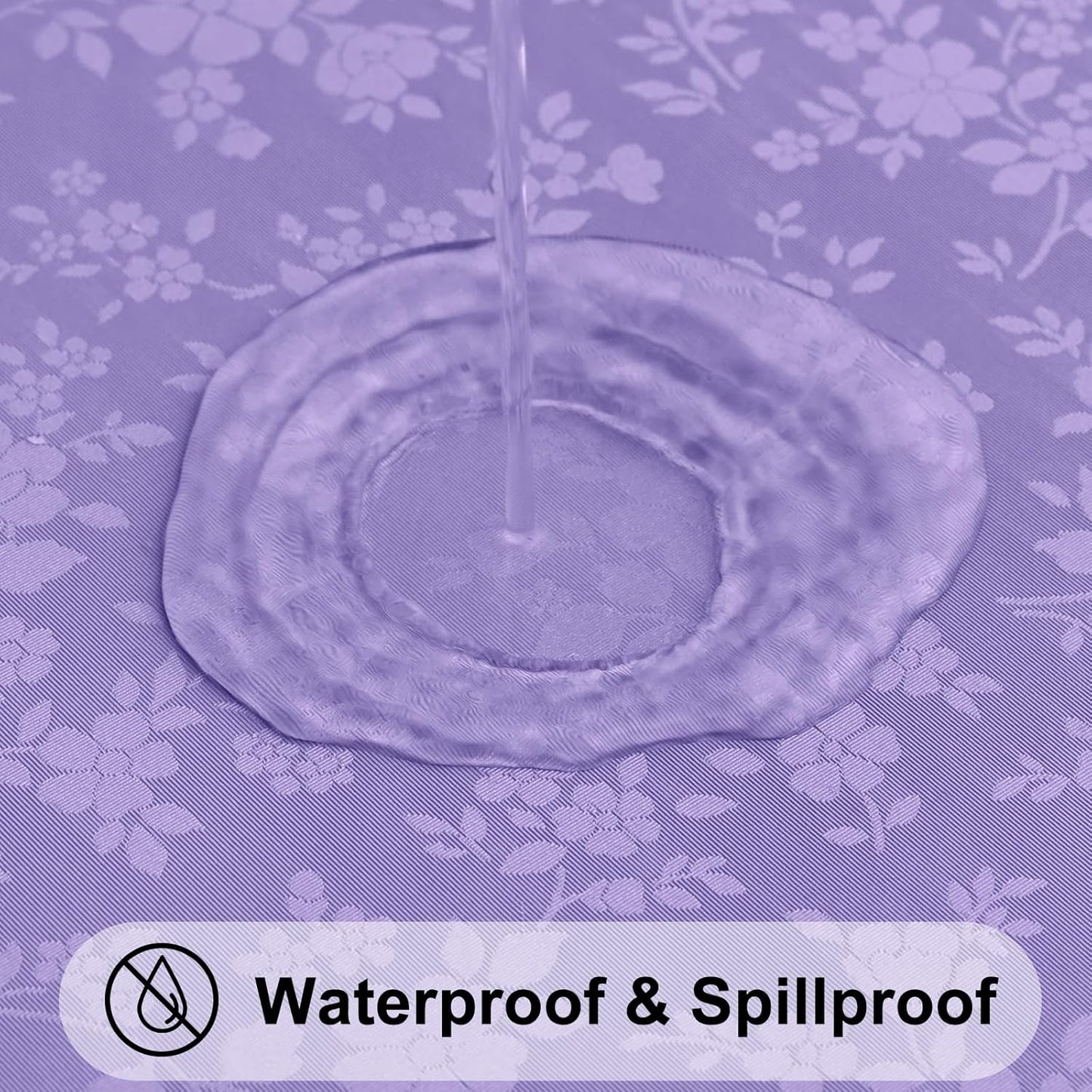 Smiry Rectangle Table Cloth, Waterproof Heavy Duty Vinyl Tablecloths, Wipeable Washable Table Cover for Kitchen and Dining Room (Purple, 60" X 120")