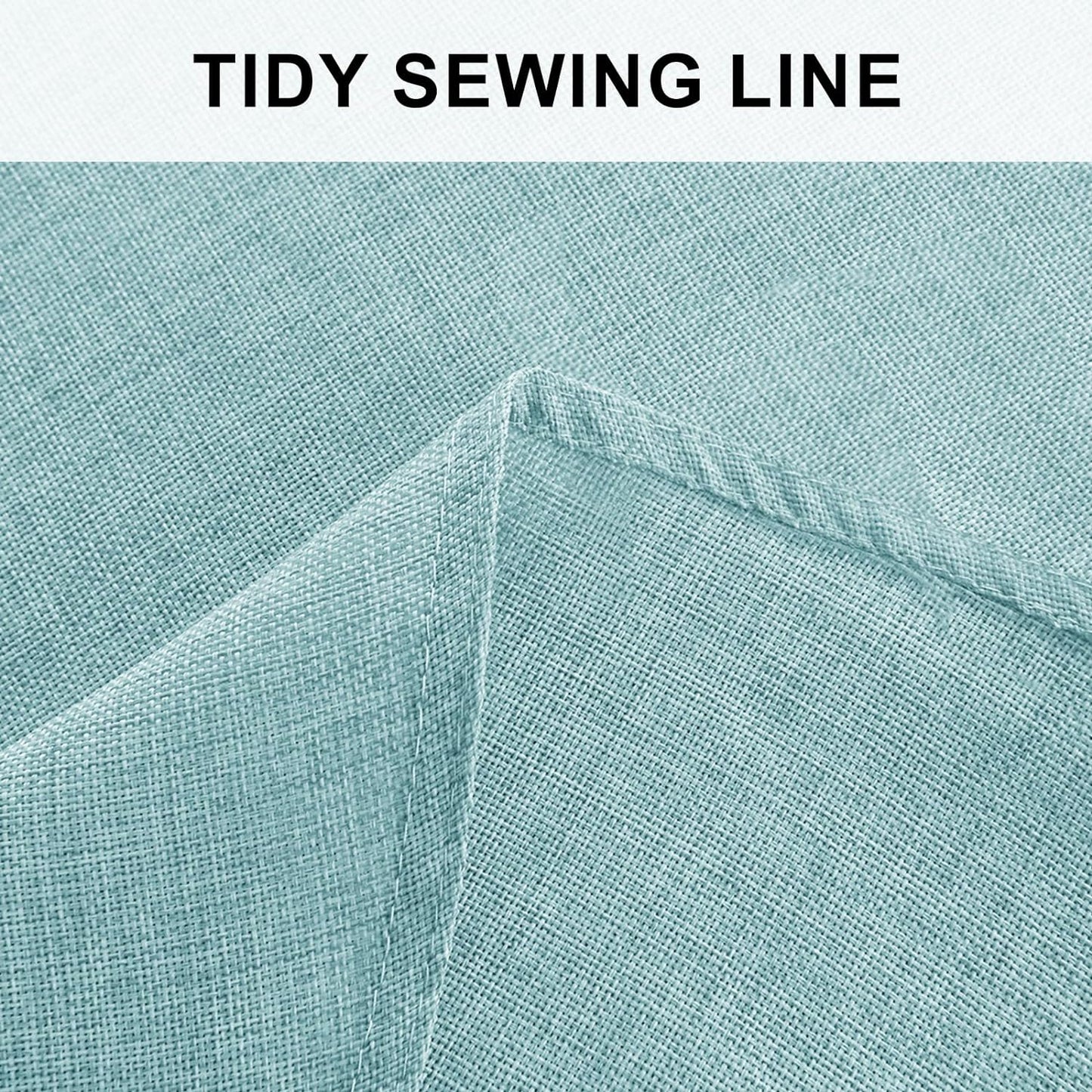 Hiasan Round Tablecloth 30 Inch Linen - Wrinkle and Stain Resistant Washable Polyester Fabric Table Cloth for Dining Room Kitchen Party, Aqua