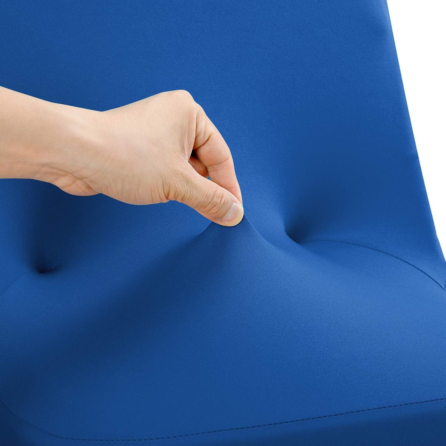 Peomeise Stretch Spandex Folding Chair Cover for Wedding Party Dining Banquet Event (Classic Blue,12pcs)