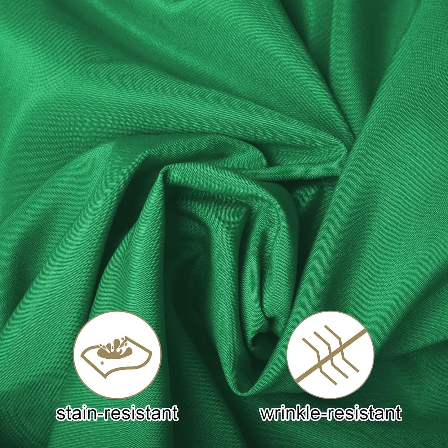 Ascoza 2pack 60x102 Inch Emerald Rectangular Tablecloth 6 Feet Table Cloth in Polyester Fabric for Wedding/Banquet/Restaurant/Parties