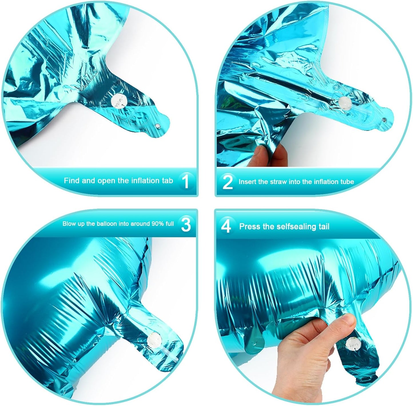 Digital Number 7 Blue Birthday Balloon 40 Inch, Foil Balloons for 7 17 27 70 77 Party Decorations Supplies, Blue Mylar Numbers Balloon for Seven Wedding Anniversary