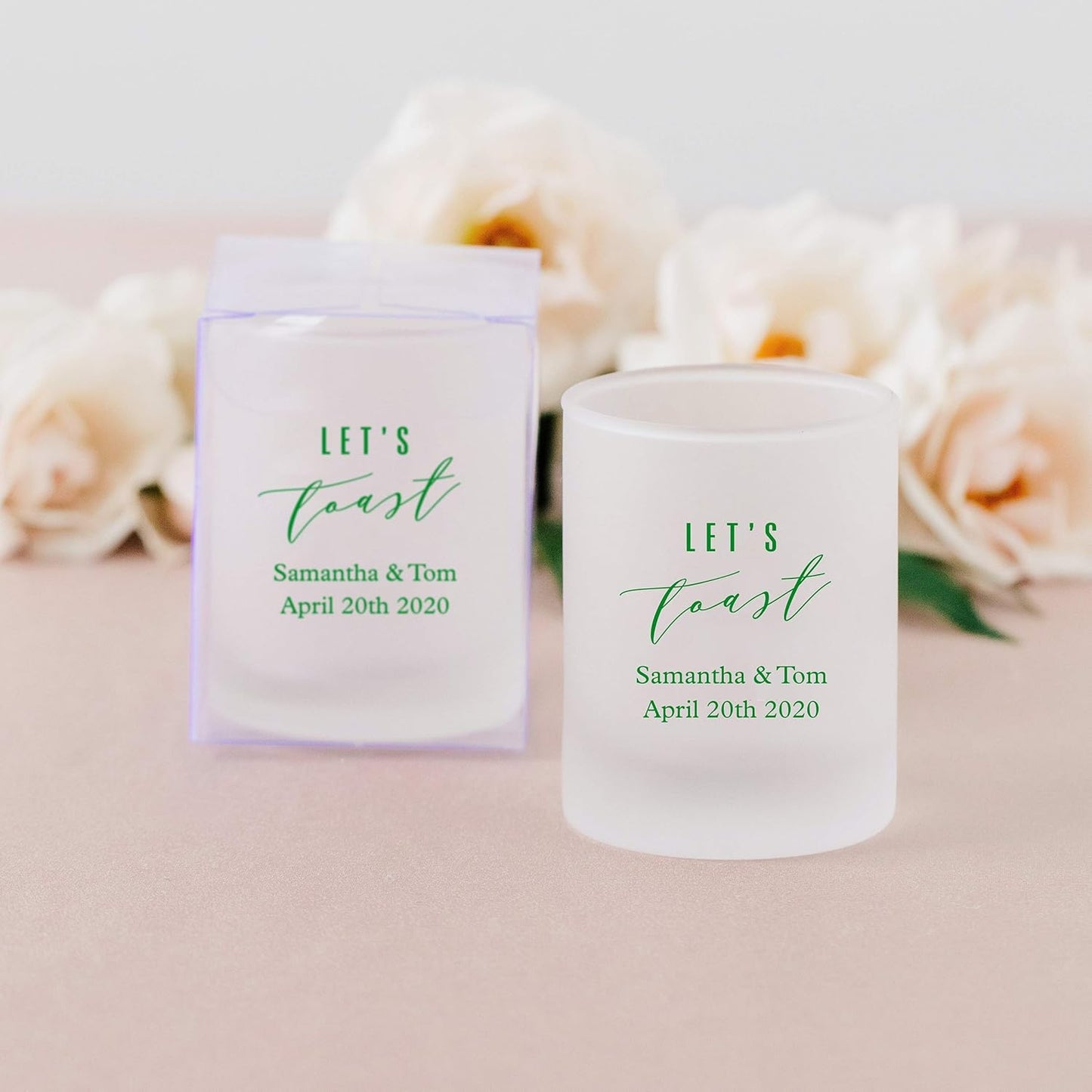 WEDDINGSTAR Personalized 3oz Frosted Shot Glass Customizable Full Color Print - 1 pack (sample)