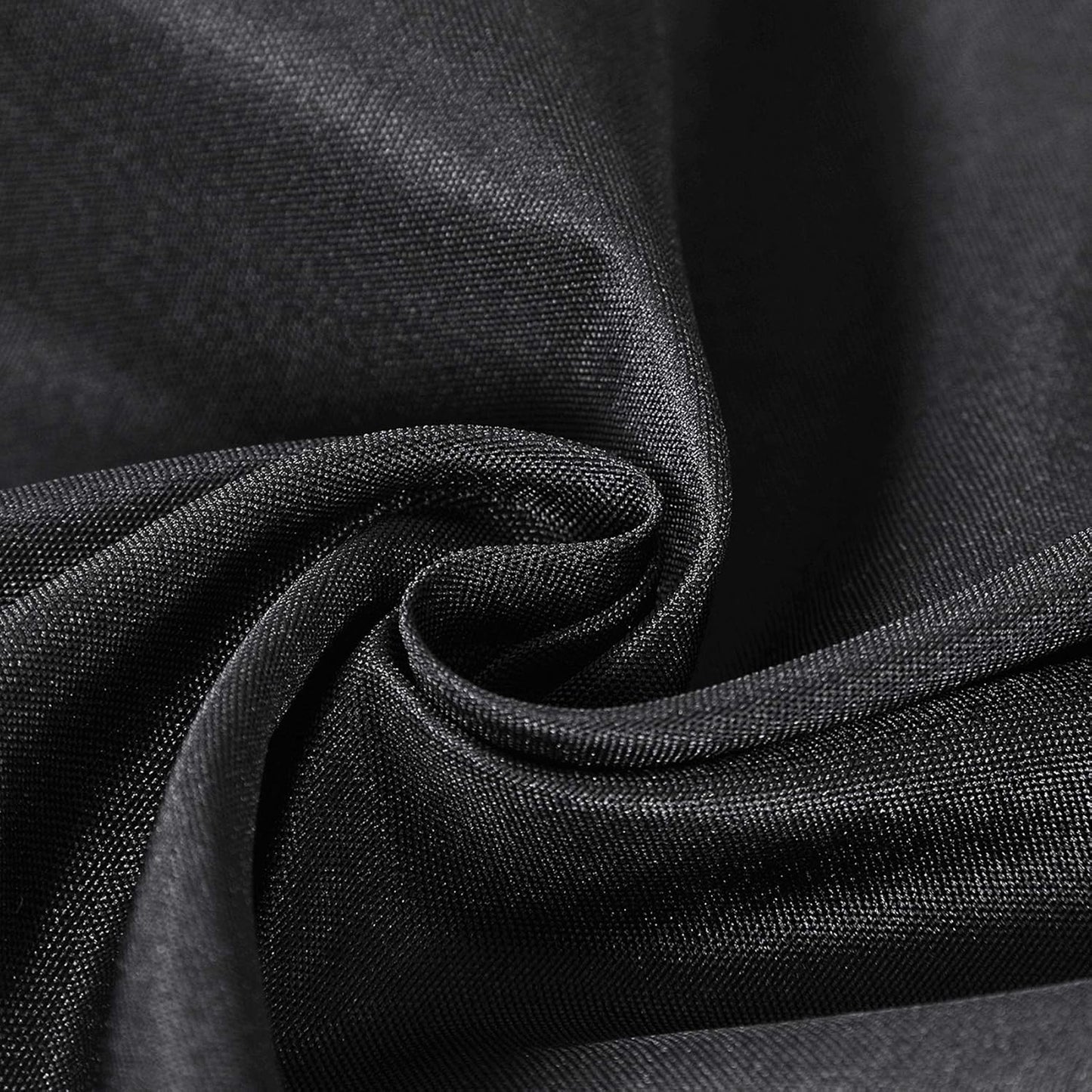 90 inch Round Tablecloth Washable Polyester Table Cloth Decorative Table Cover for Wedding Party Dining Banquet（90 inch,Black）
