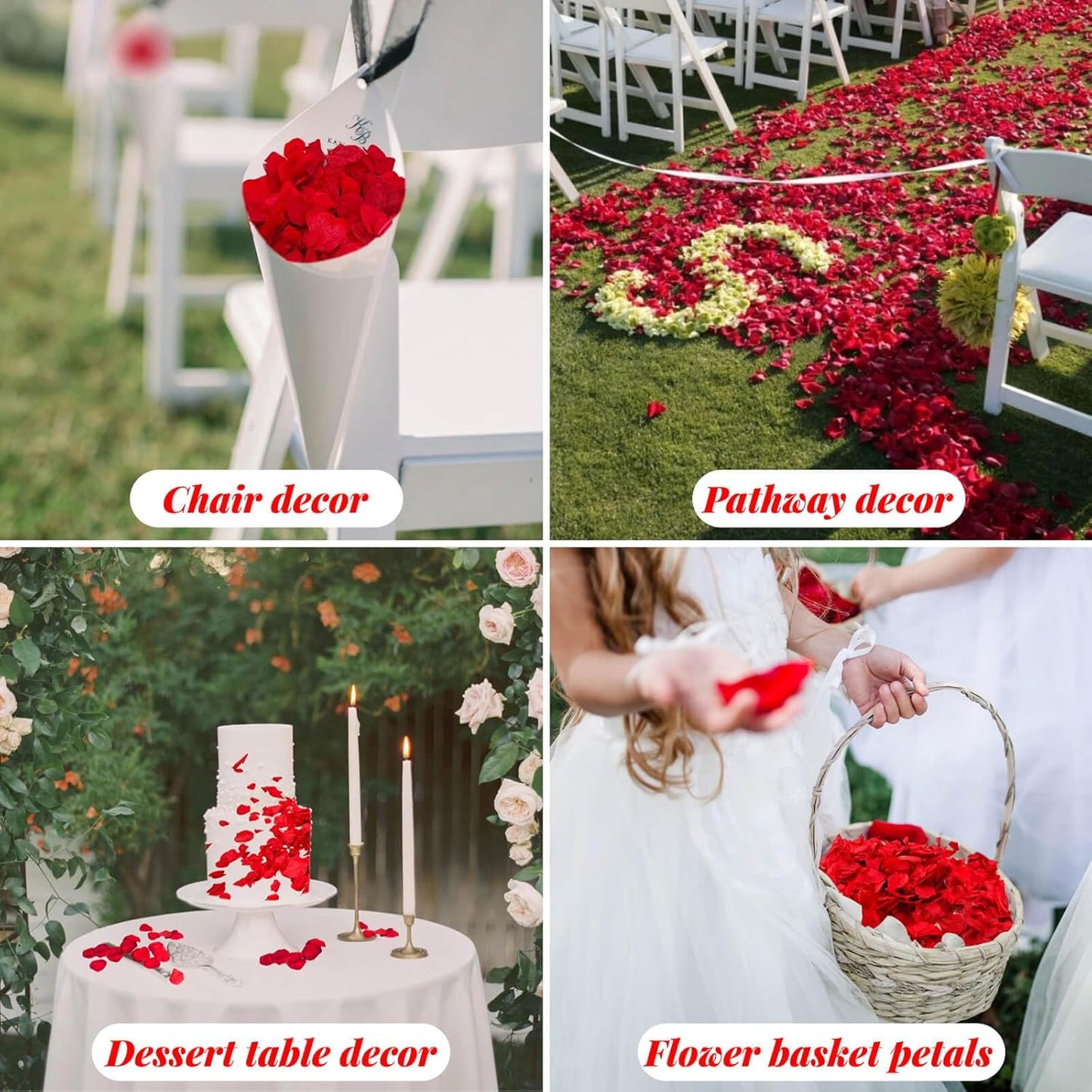 1500Pcs Real Dried Red Hydrangea Flower Petals - Natural small Petals for Wedding, Party Confetti, Valentine's Day, Flower Girl Baskets, Romantic Night, Proposal Decor, Handcrafts (1.06 oz)