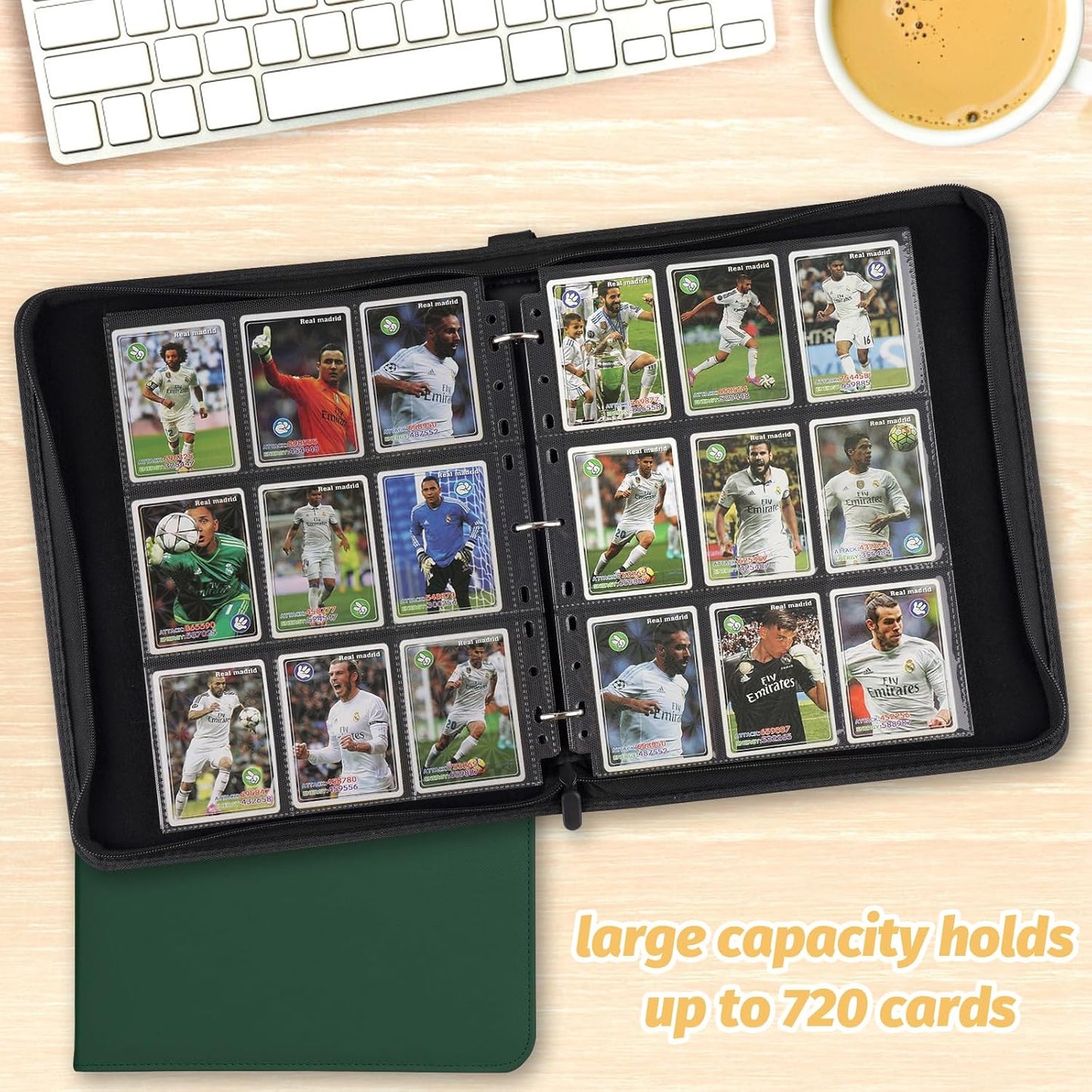 Trading Card Binder, Card Collection Binder Album Folder with 720 Side Loading Pockets, 9 Pocket Trading Card Album Folder for TGC,MTG, Baseball Cards, Yugioh