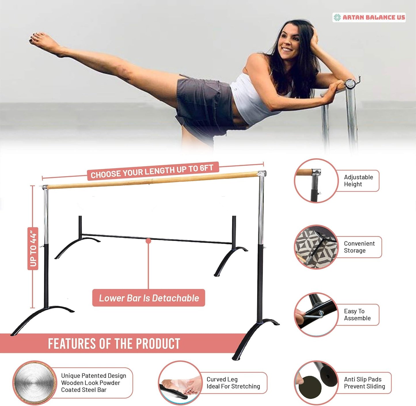 Marley Dance Floor- Ideal for Ballet, Jazz, Tap, and Party Dancing for All Ages- Non-Slip Dance Floor for Smooth Flooring - Ballet Floor for Home, Studio and Outdoor Dance Floor