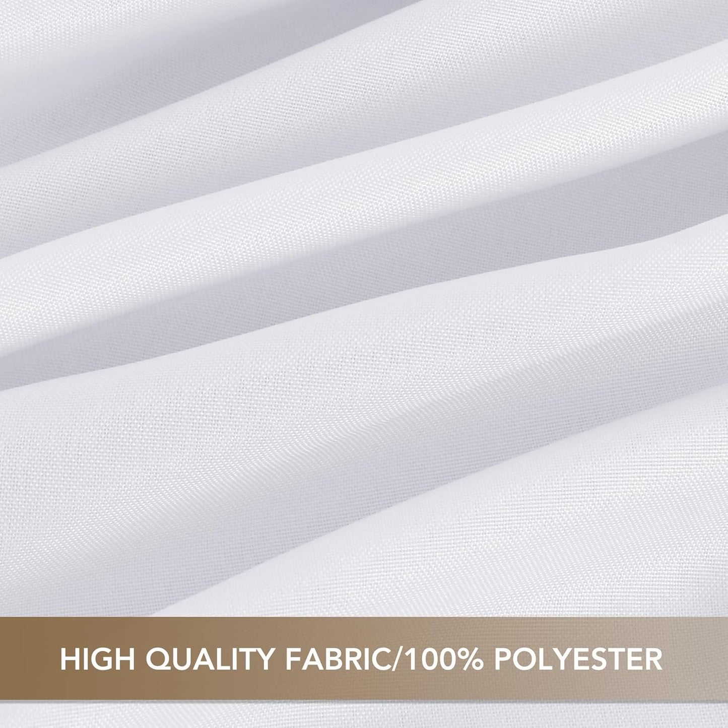 sancua White Square Tablecloths 70x70 Inch - Fabric Table Cloth for Square or Round Tables, Washable Polyester Table Cover for Outdoor Party, Birthday, Decorative Display Tables