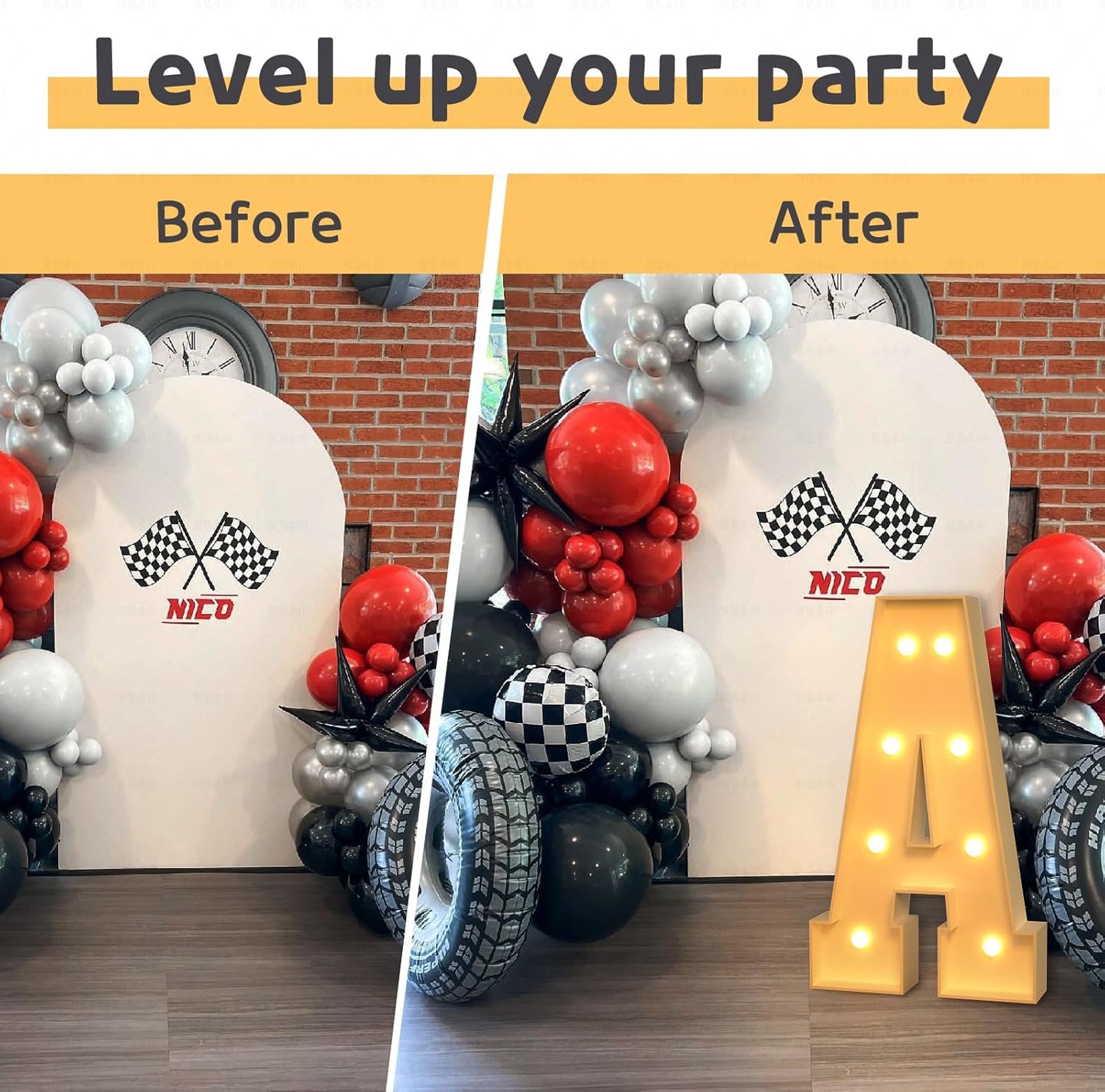 imprsv Marquee Light Up Letters, 3FT Marquee Letters for Birthday Baby Shower Wedding Decorations Light Up Letters for Engagement Party Decor, Large Marquee Letters for Party Decorations, Letter W