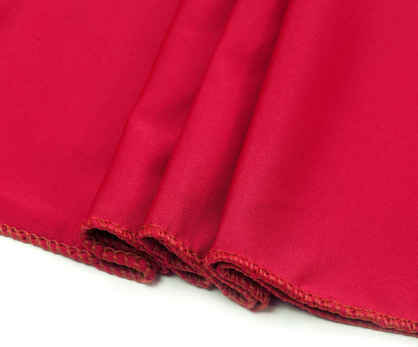 MDS Pack of 25 Spandex Chair Sashes Bows Elastic Stretch Dining Chair Bands Ties Without Slider Buckle Universal fits for Wedding Baby Shower Birthday Party Banquet Event Decoration - Red