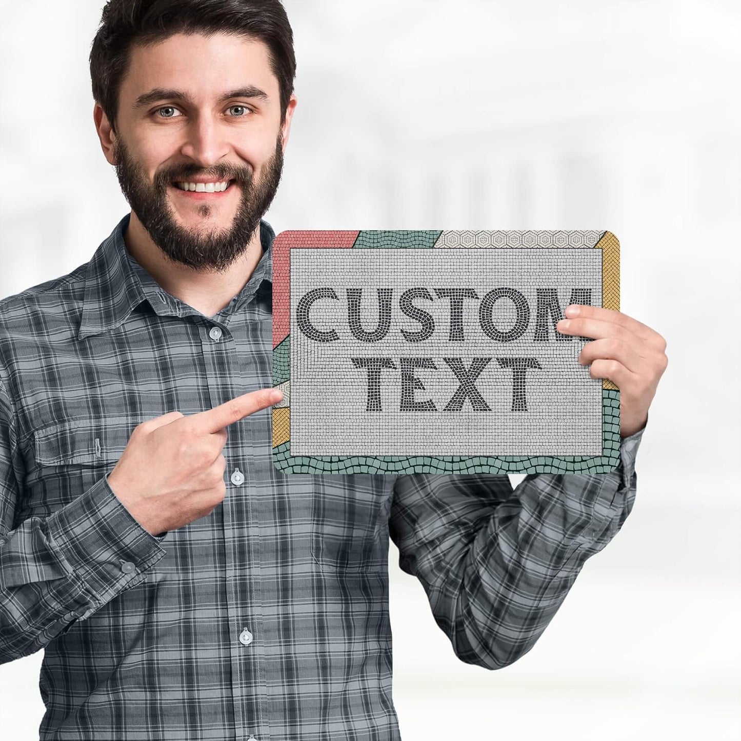 Custom Sign, Custom Street Sign, 11 Font Colors, 13 Font Styles, 4 Hole Options, 22 Sizes, 7x10 Inches, Rust Free DiBound, Fade Resistant, Made in USA by My Sign Center (Fauxsaic 2)
