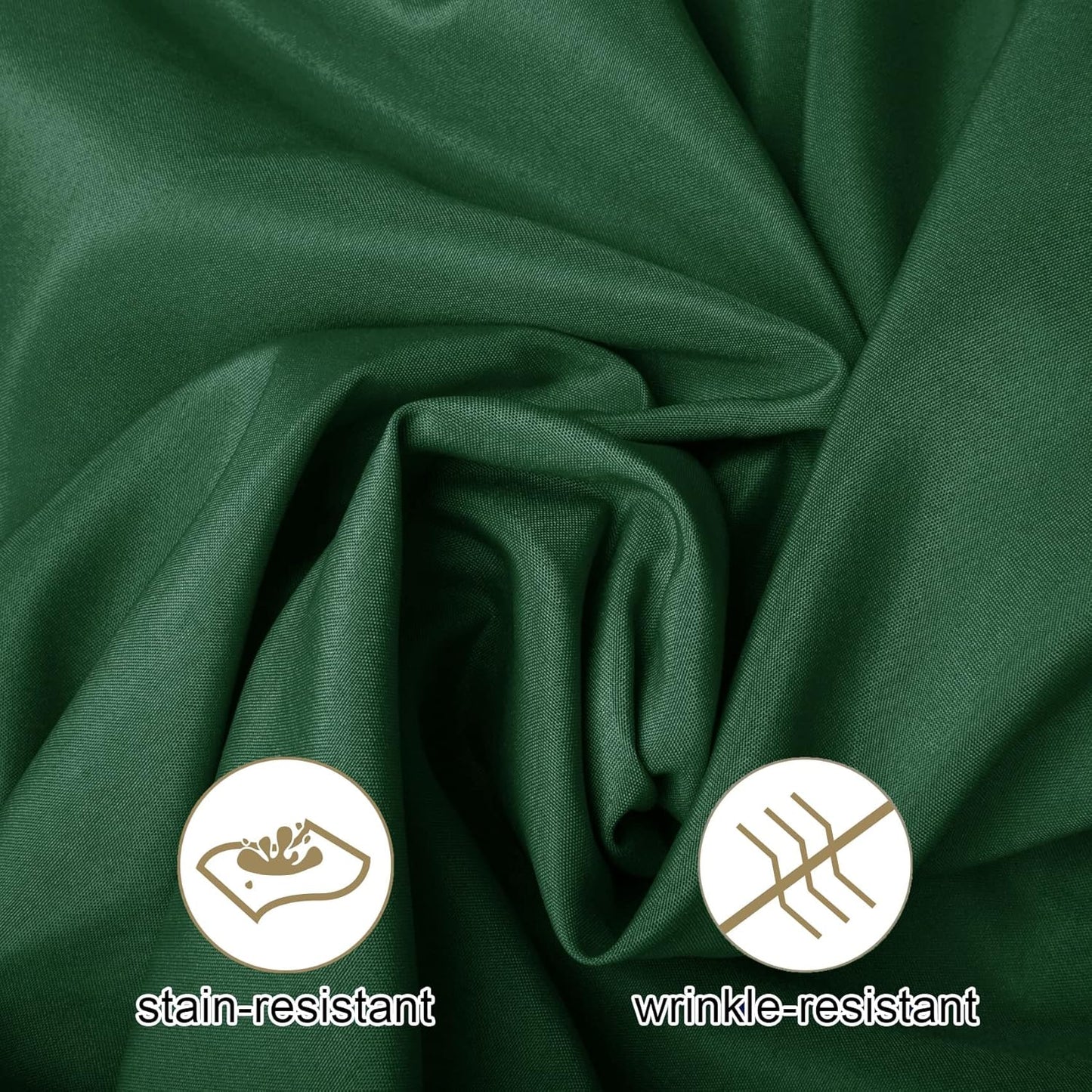 Ascoza 2pack 90x132 Inch Hunter Rectangular Tablecloth 6 Feet Table Cloth in Polyester Fabric for Wedding/Banquet/Restaurant/Parties