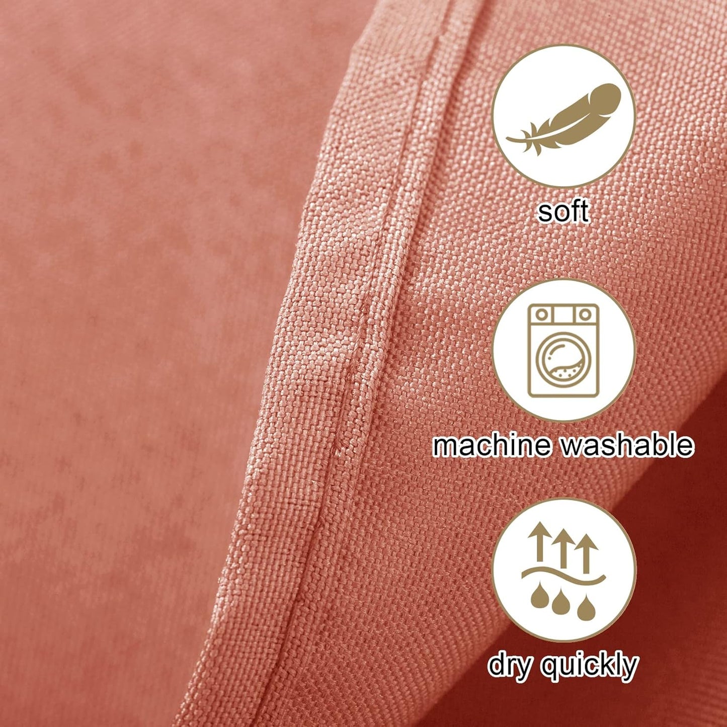 Ascoza 2pack 60x102 Inch Dusty Pink Rectangular Tablecloth 6 Feet Table Cloth in Polyester Fabric for Wedding/Banquet/Restaurant/Parties