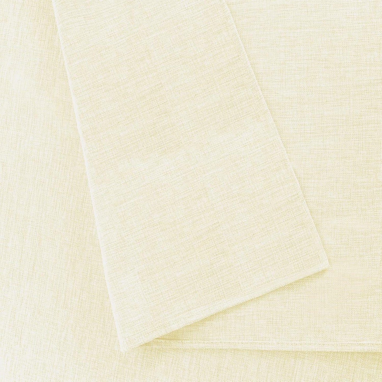 Hiasan Faux Linen Rectangle Tablecloth - Wrinkle and Stain Resistant Washable Table Cloth for Kitchen Dining Room Holiday Table Cover for Dinner, Champagne, 90 x 156 Inch