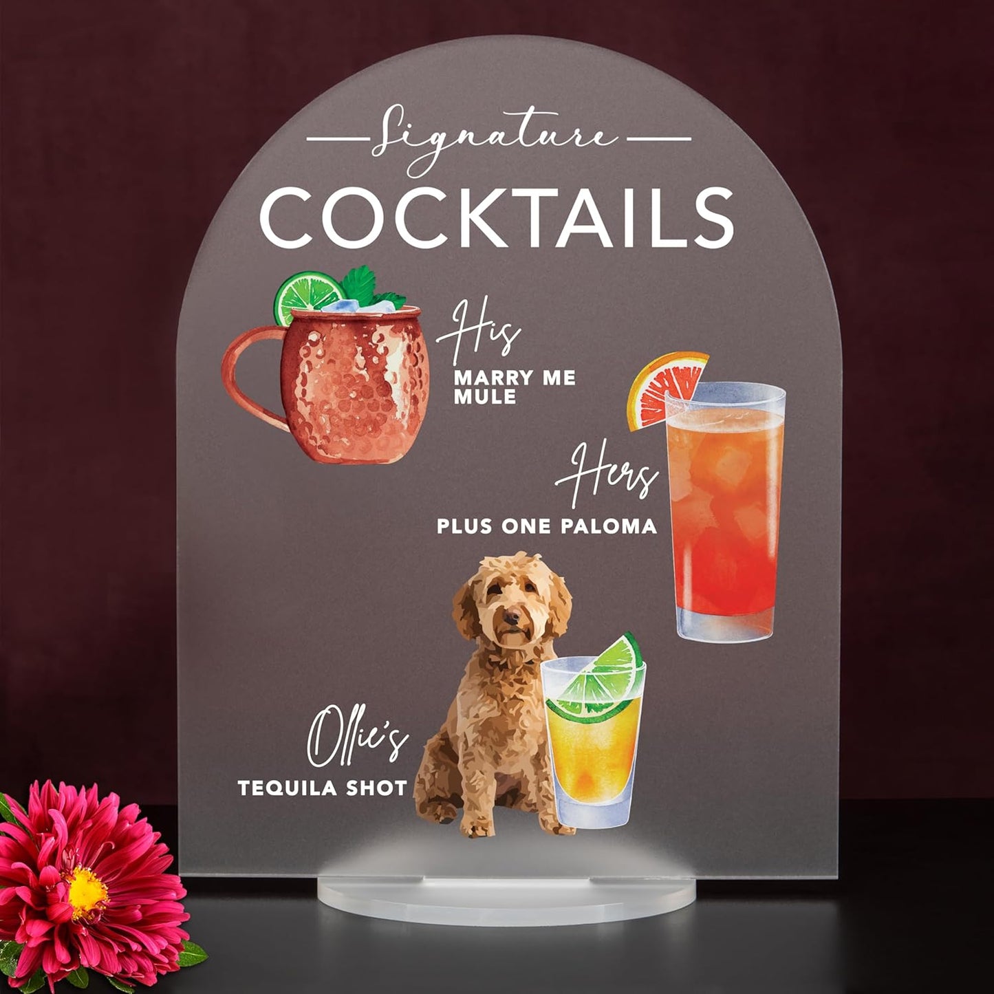 Pet Signature Drink Wedding Signs