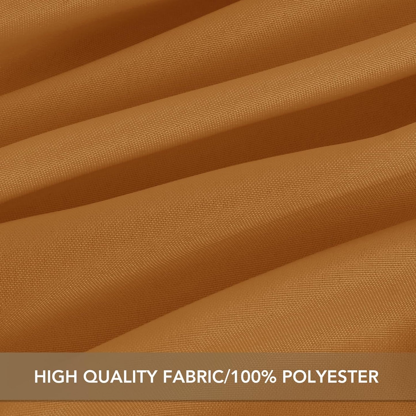 sancua Square Tablecloths 85x85 Inch Bronze - Fabric Fall Table Cloth for Square or Round Tables, Washable Polyester Table Cover for Thanksgiving Dinner, Holiday Party, Decorative Display Tables