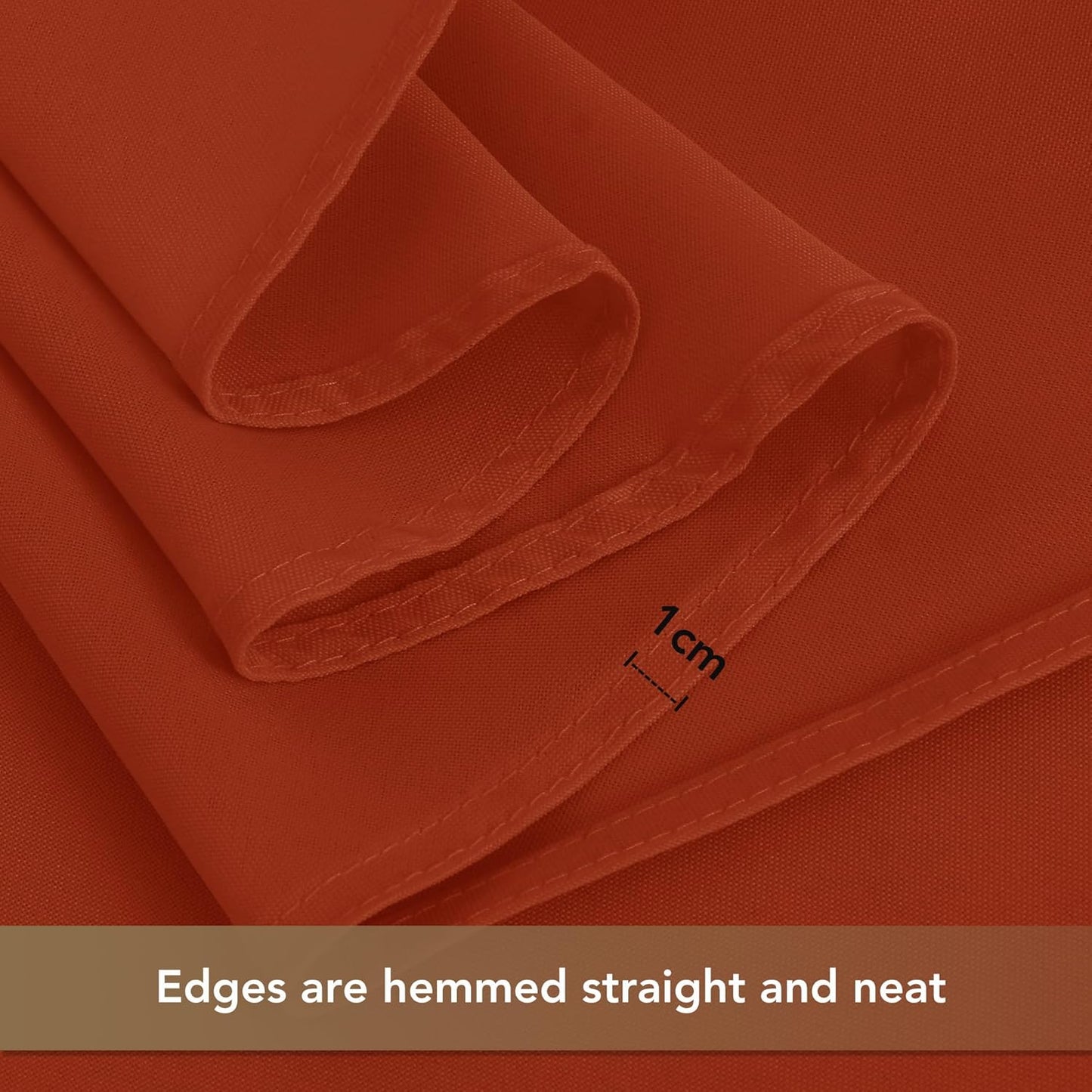 sancua Thanksgiving Square Tablecloths 70x70 Inch Rust, 2 Pack Fabric Fall Table Cloth for Square or Round Tables, Burnt Orange Washable Polyester Table Cover for Dinner, Holiday Party, Display Tables