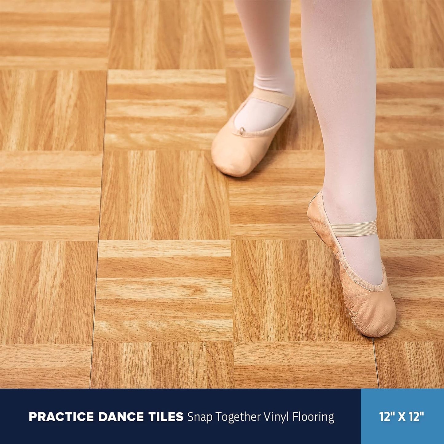 IncStores Oak 12" x 12" Practice Dance Tiles (9-12"x12" Tiles)