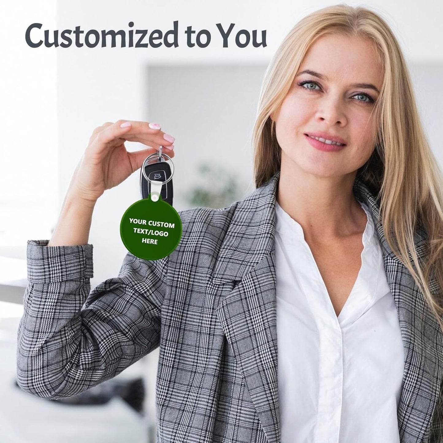 Custom Round Soft Keychains 50 Pack, Personalized Logo, Text Bulk - Perfect for Tradeshows, Party Favors, Events - Customizable Key Tags