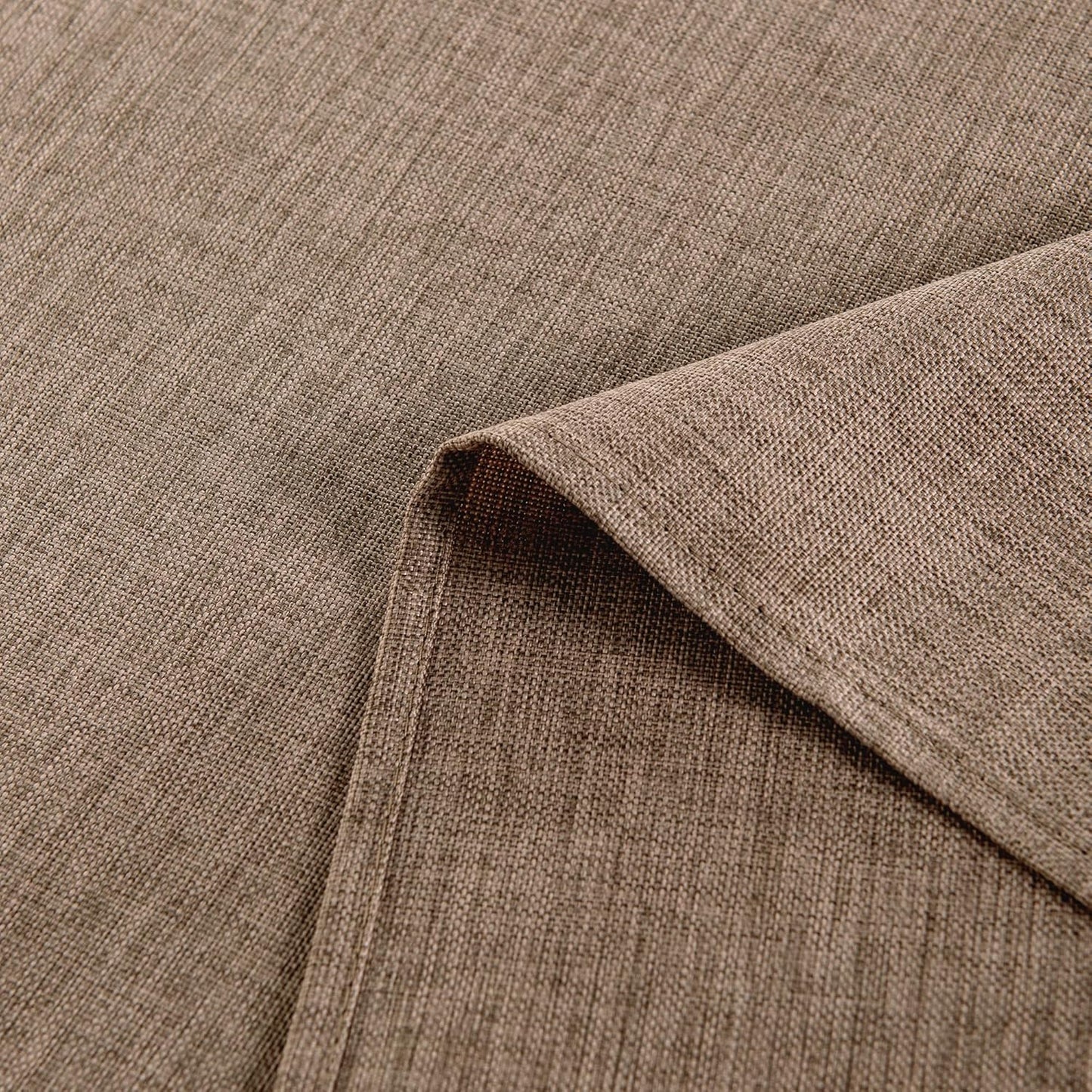 Hiasan 2 Pack Faux Linen Rectangle Tablecloth - Wrinkle and Stain Resistant Washable Table Cloth for Kitchen Dining Room Holiday Table Cover for Party Dinner, Khaki, 54 x 80 Inch