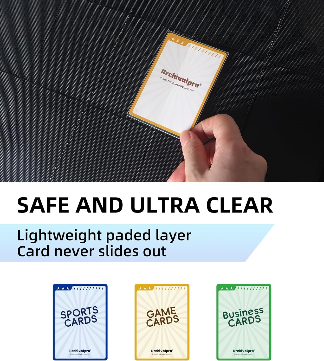 20 Pockets Premium Card Binder 1280 Cards Trading Card Binders Side Load Card Storage Display Album(20 Pocket 1280 Card Slot,White)