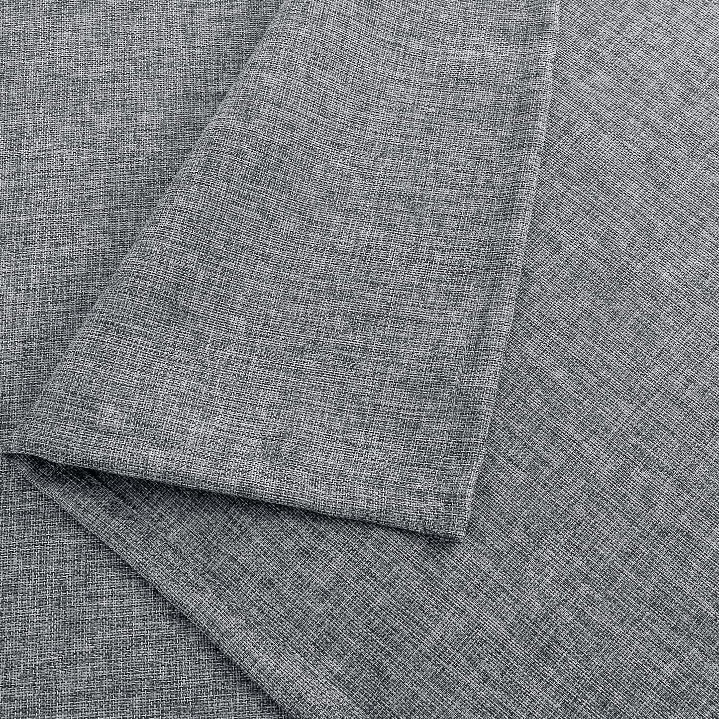 Hiasan 2 Pack Faux Linen Rectangle Tablecloth - Wrinkle and Stain Resistant Washable Table Cloth for Kitchen Dining Room Holiday Table Cover for Party Dinner, Grey, 60 x 84 Inch