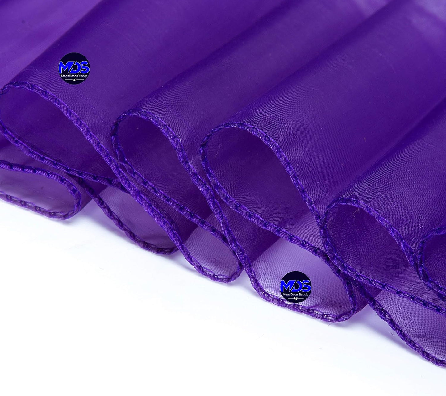 MDS Pack of 25 PCS Organza Chair Sashes Wider Dining Chair Bows Ribbon Tie Back for Wedding Party Birthday Bridal Shower Reception Event Banquet Home Chair Cover Decoration - Purple