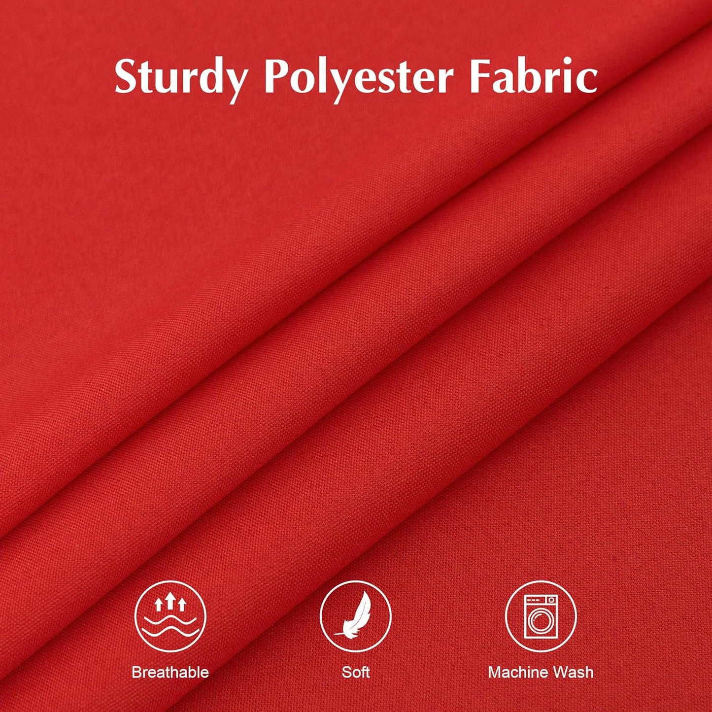 2 Pack Square Table Cloth 48X48 Inch Red Washable Fabric Tablecloth Polyester Solid Dining Table Cover for Birthday Party Dinner Holiday Outdoor Indoor