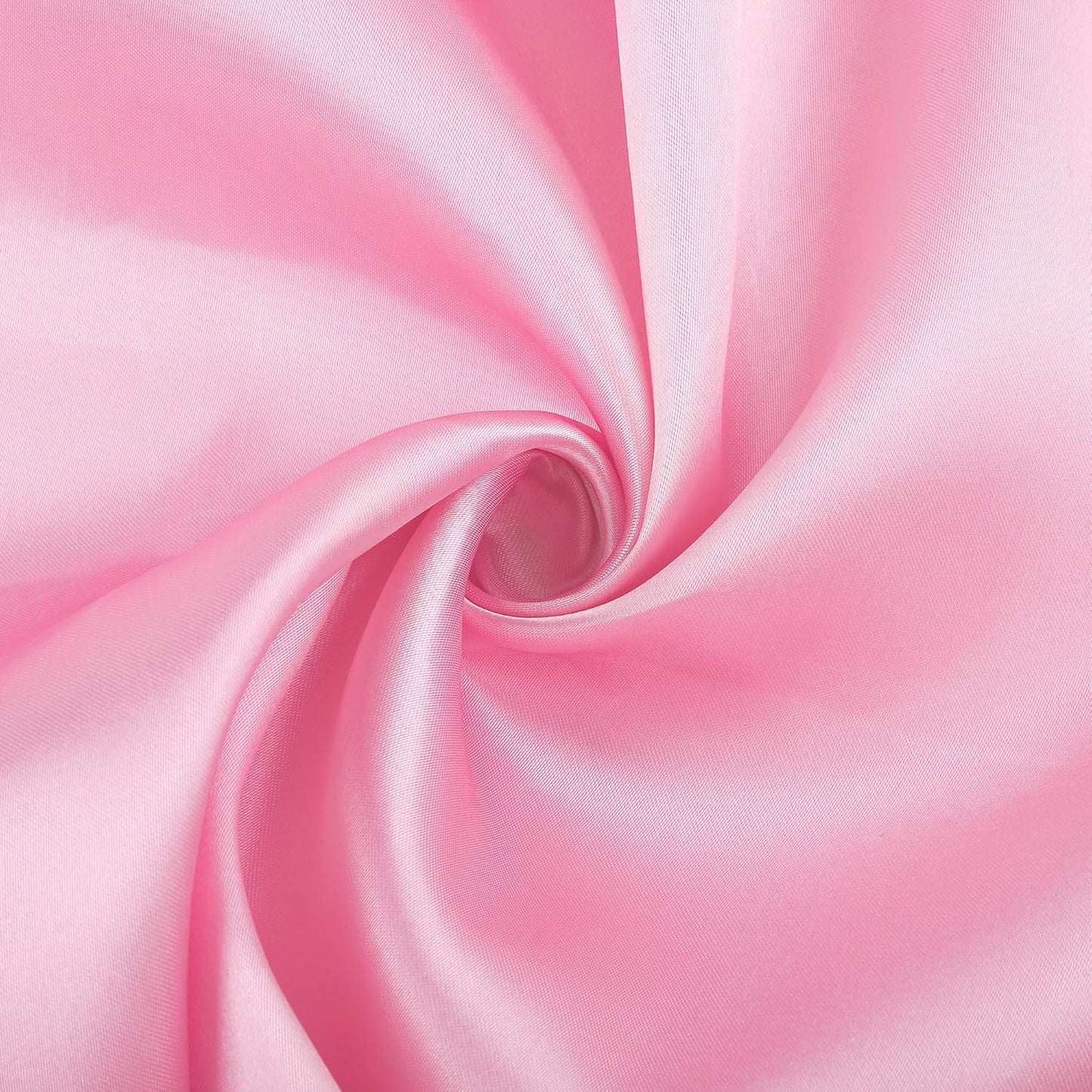ANECO 12 Pieces Satin Napkins Soft Dinner Napkins Square Table Napkins 17 x 17 Inches for Restaurant Weddings Party Dinner Decoration (Pink)