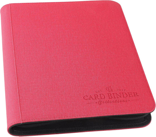 Trading Card Binder, Card Collection Binder Album Folder with 540 Side Loading Pockets, 9 Pocket Trading Card Album Folder for TGC,MTG, Baseball Cards, Yugioh(Red)