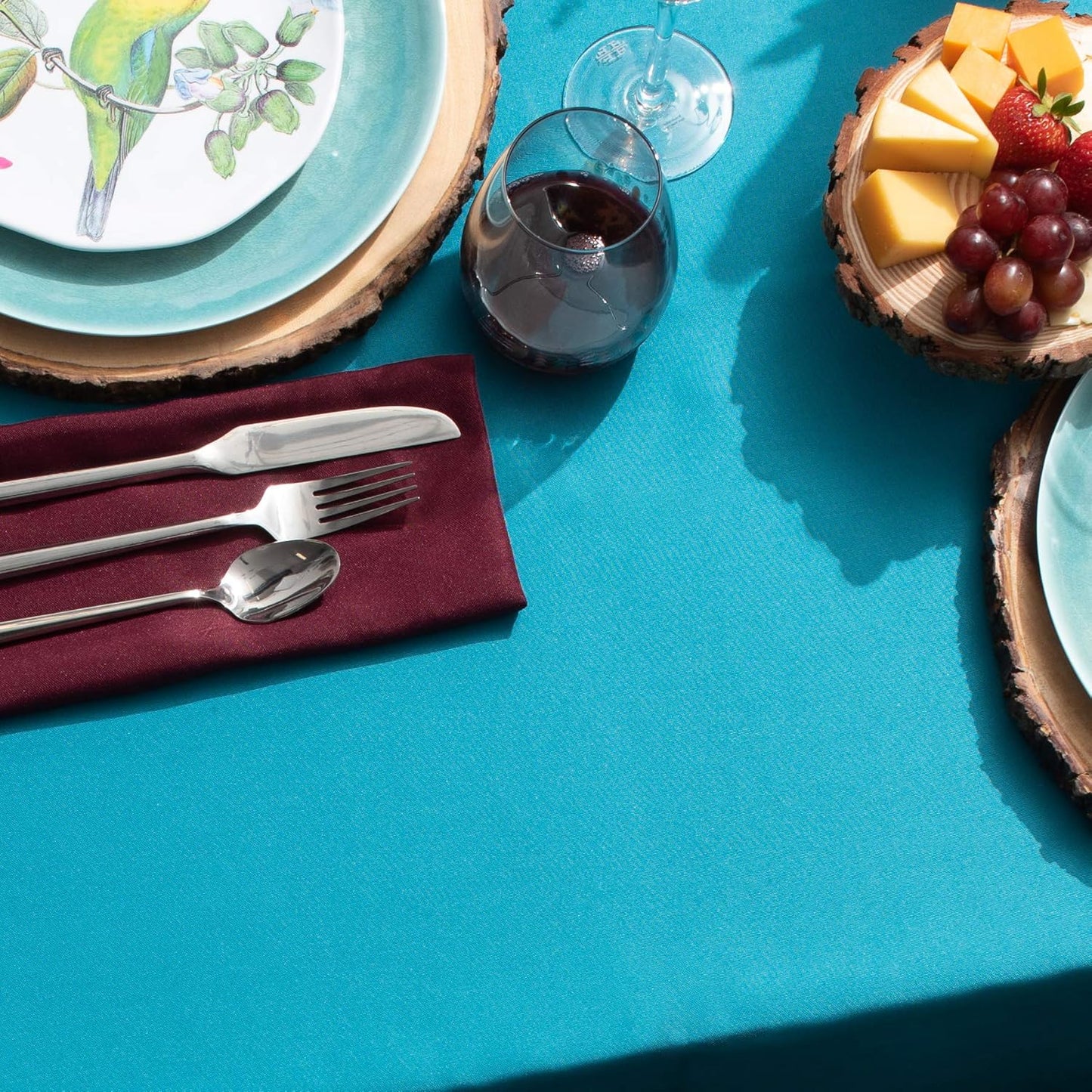 Gee Di Moda Rectangle Tablecloth - 60 x 126 Inch Caribbean Table Cloth for 8 Foot Rectangle Table - Heavy Duty Washable Fabric - for 8 Ft Buffet Table, Holiday Party, Dinner, Wedding & Baby Shower