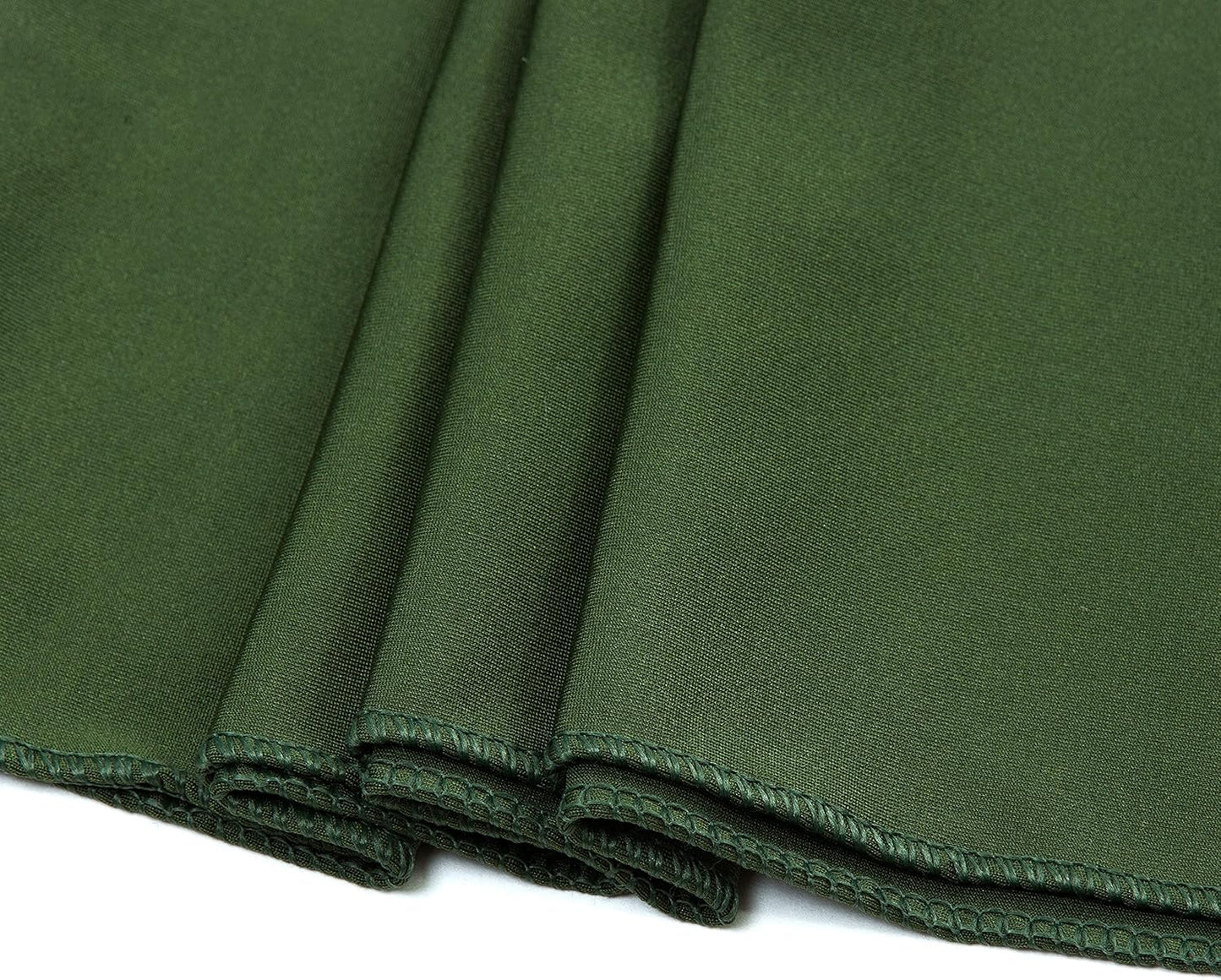 MDS Pack of 150 Spandex Chair Sashes Bows Elastic Stretch Dining Chair Bands Ties Without Slider Buckle Universal fits for Wedding Baby Shower Birthday Party Banquet Event Decoration - Olive Green