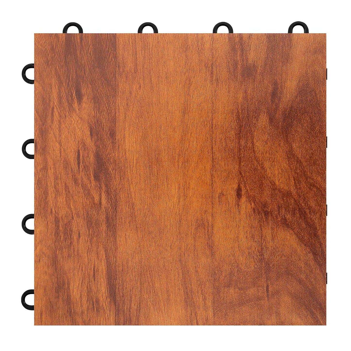 IncStores 3/8" Thick Dark Maple Dance Floor Tiles - 12"x12" Snap Together Printed Vinyl for Practice & Performance - 1 Tile Pack