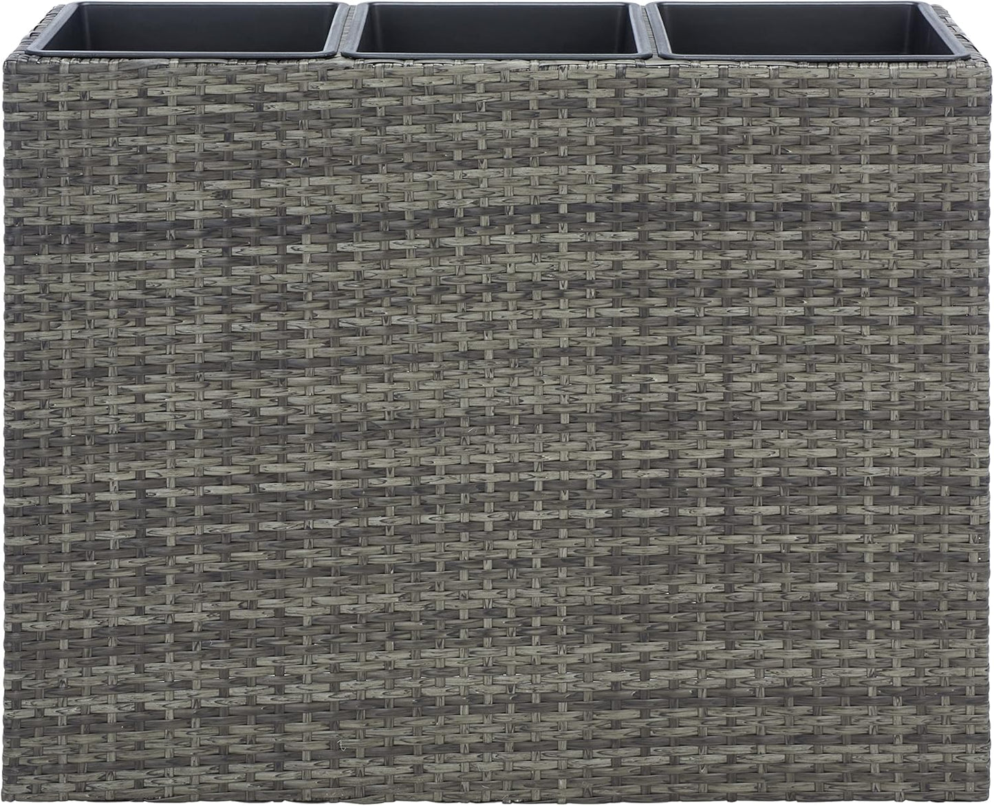 SAFAVIEH Outdoor Collection Rita Grey/Brown Woven Rectangular Flower Rack