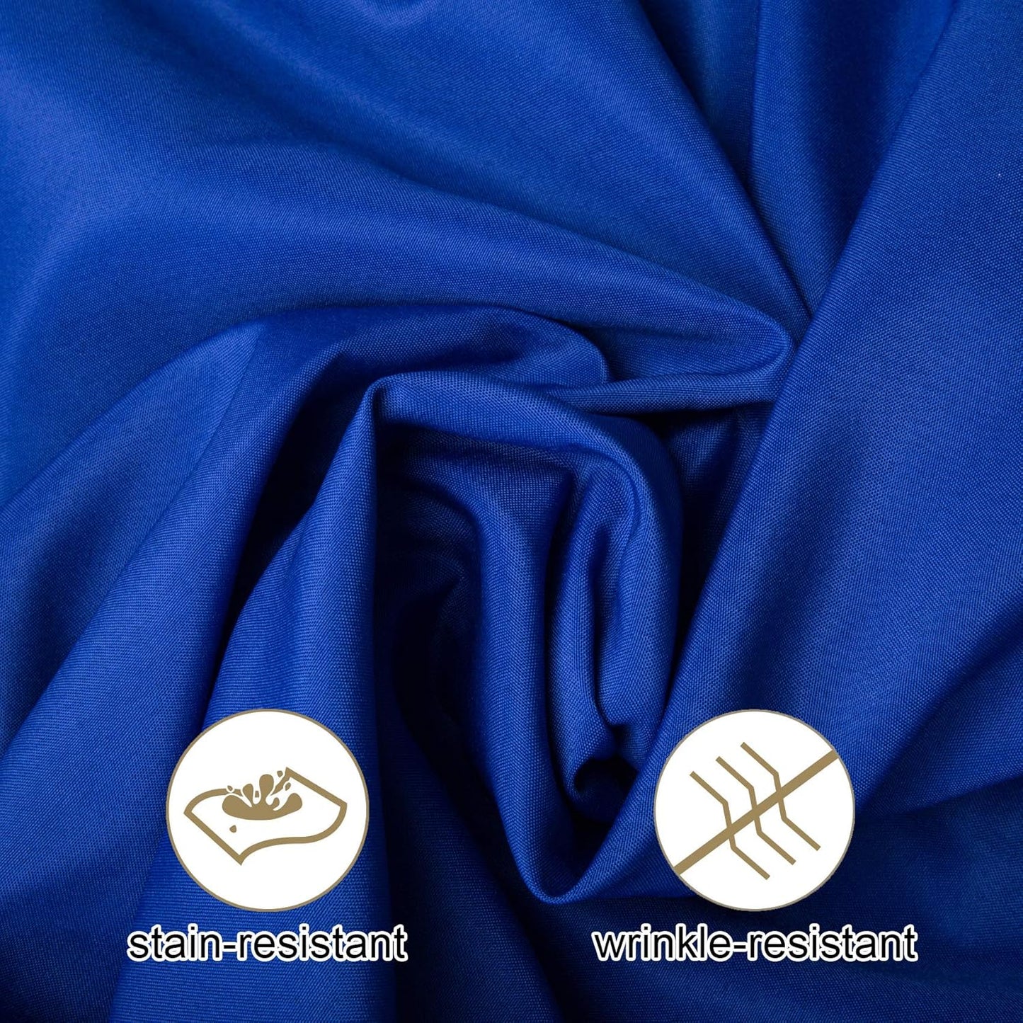 Ascoza 2pack 120 Inch Royal Blue Round Tablecloth in Washable Polyester Fabric for Wedding/Banquet/Restaurant/Parties