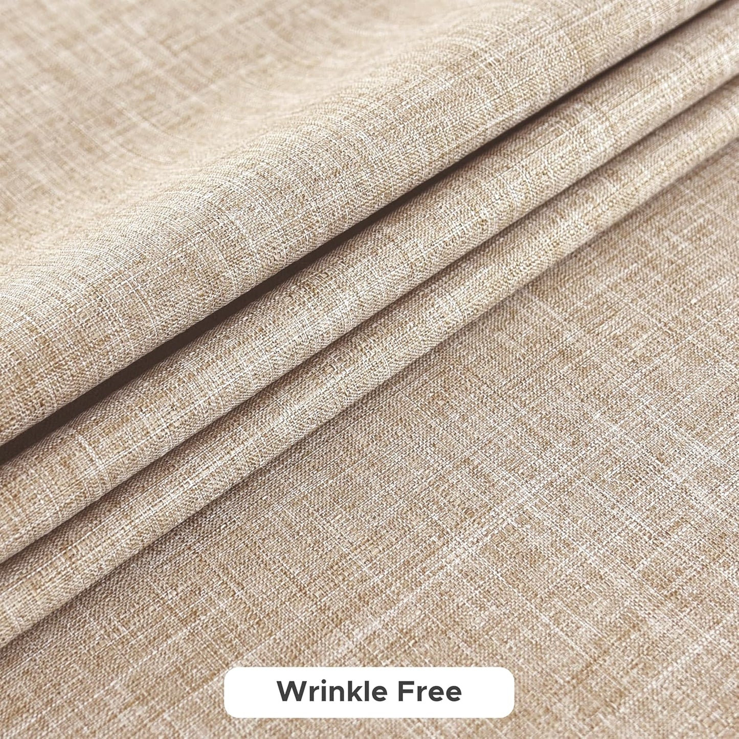 Fitable Faux Linen Tablecloths for Rectangle Tables: Water & Stain Resistant Farmhouse Table Cloth, Washable Burlap Textured Table Covers for Kitchen Dining Party(2 Pack, 60x102 Inch, Beige)