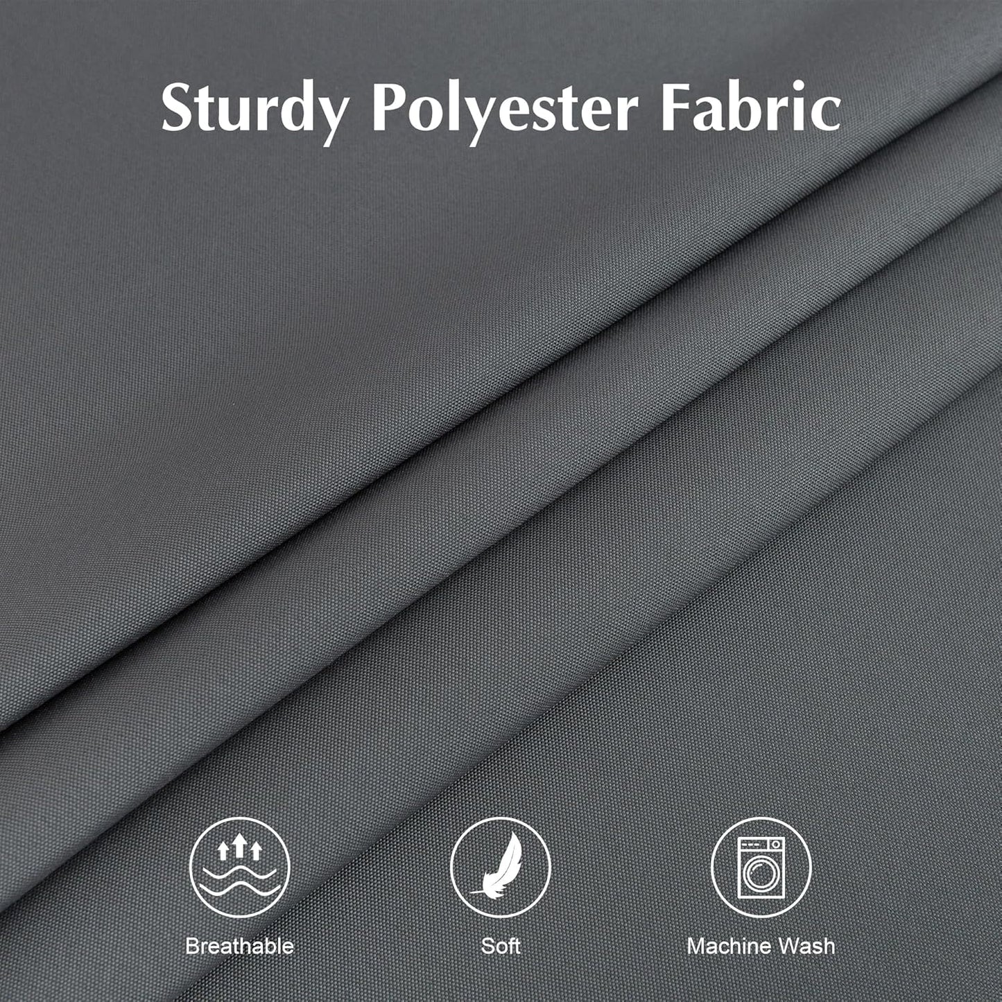 2 Pack Square Table Cloth 70X70 Inch Grey Washable Fabric Tablecloth Polyester Solid Dining Table Cover for Birthday Party Dinner Holiday Outdoor Indoor