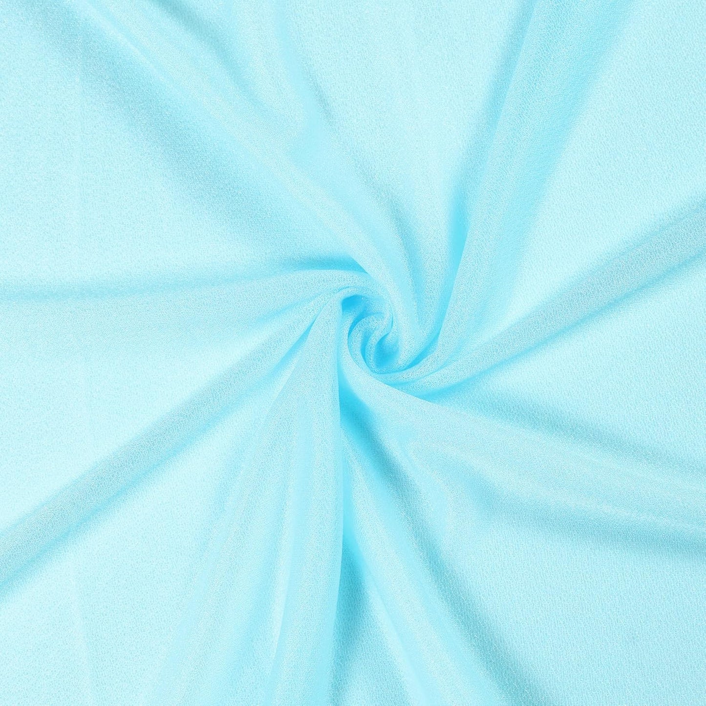 VDS Pack of 1 Panel (30 Inch X 50 Feet) Wedding Arch Draping Fabric Sheer Chiffon Fabric Drapery for Wedding Ceremony Reception Swag Backdrop Canopy Chuppah ARBO Altars Decoration (Teal)